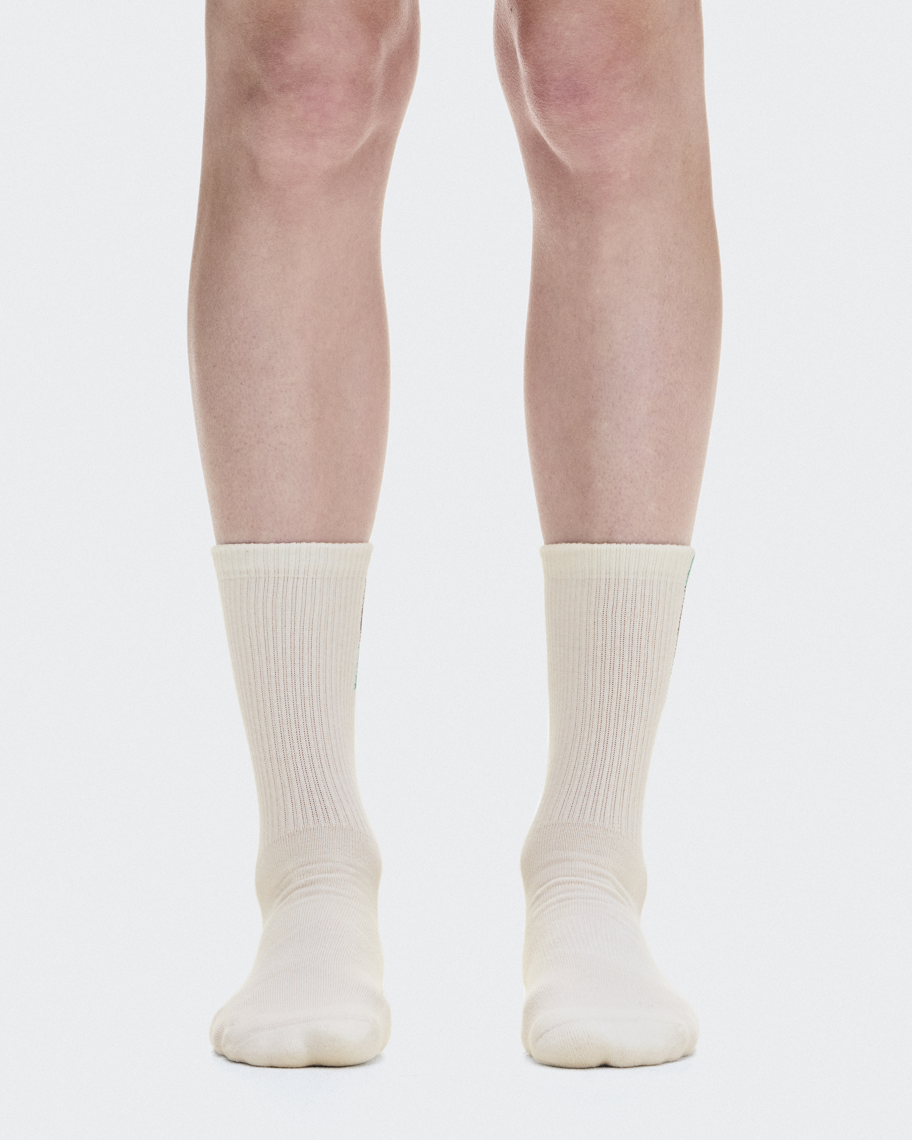 Courtside Sock High 2P - Ivory | Midnight