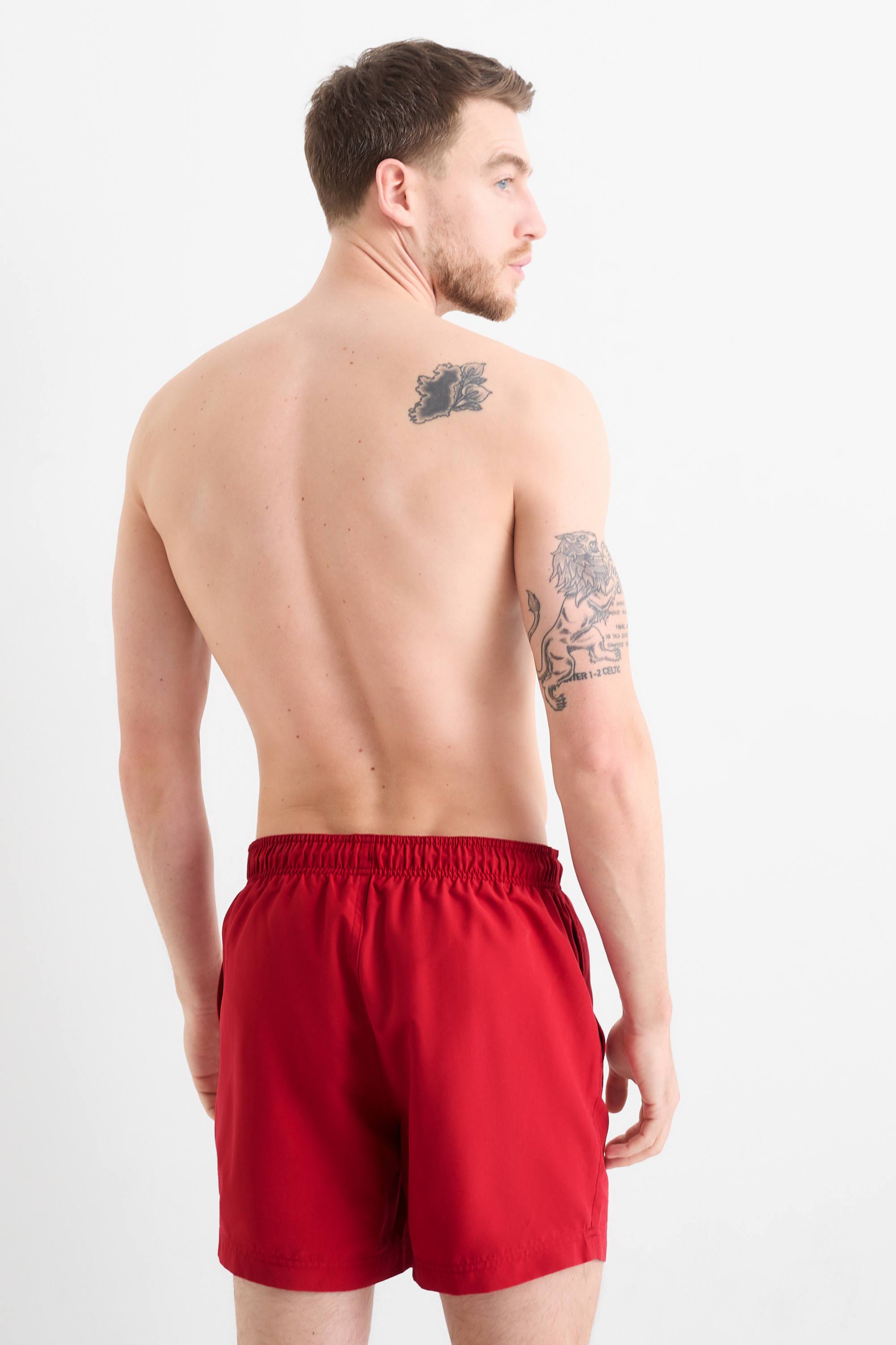 Swim shorts red