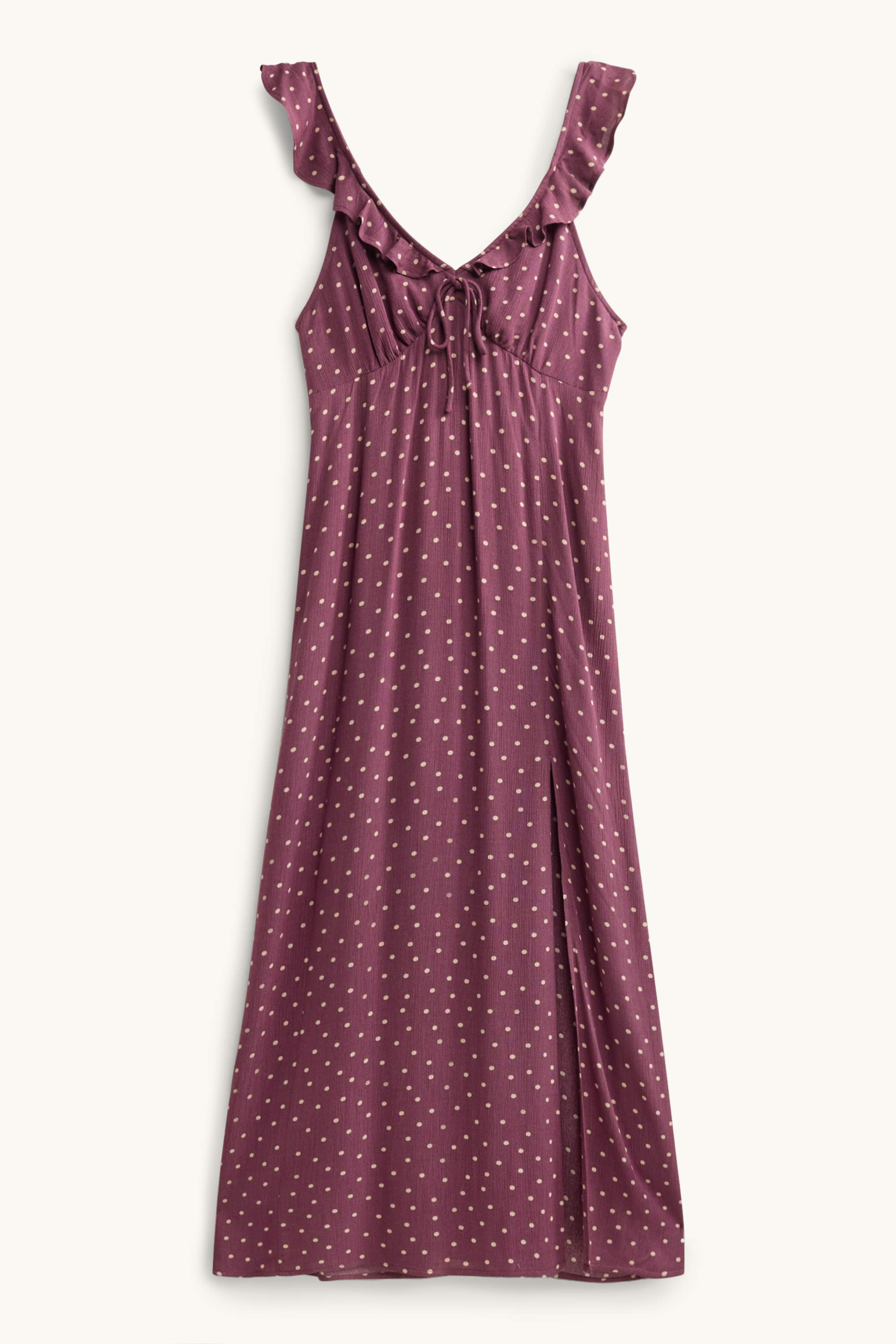 Dress - polka dot - textured purple