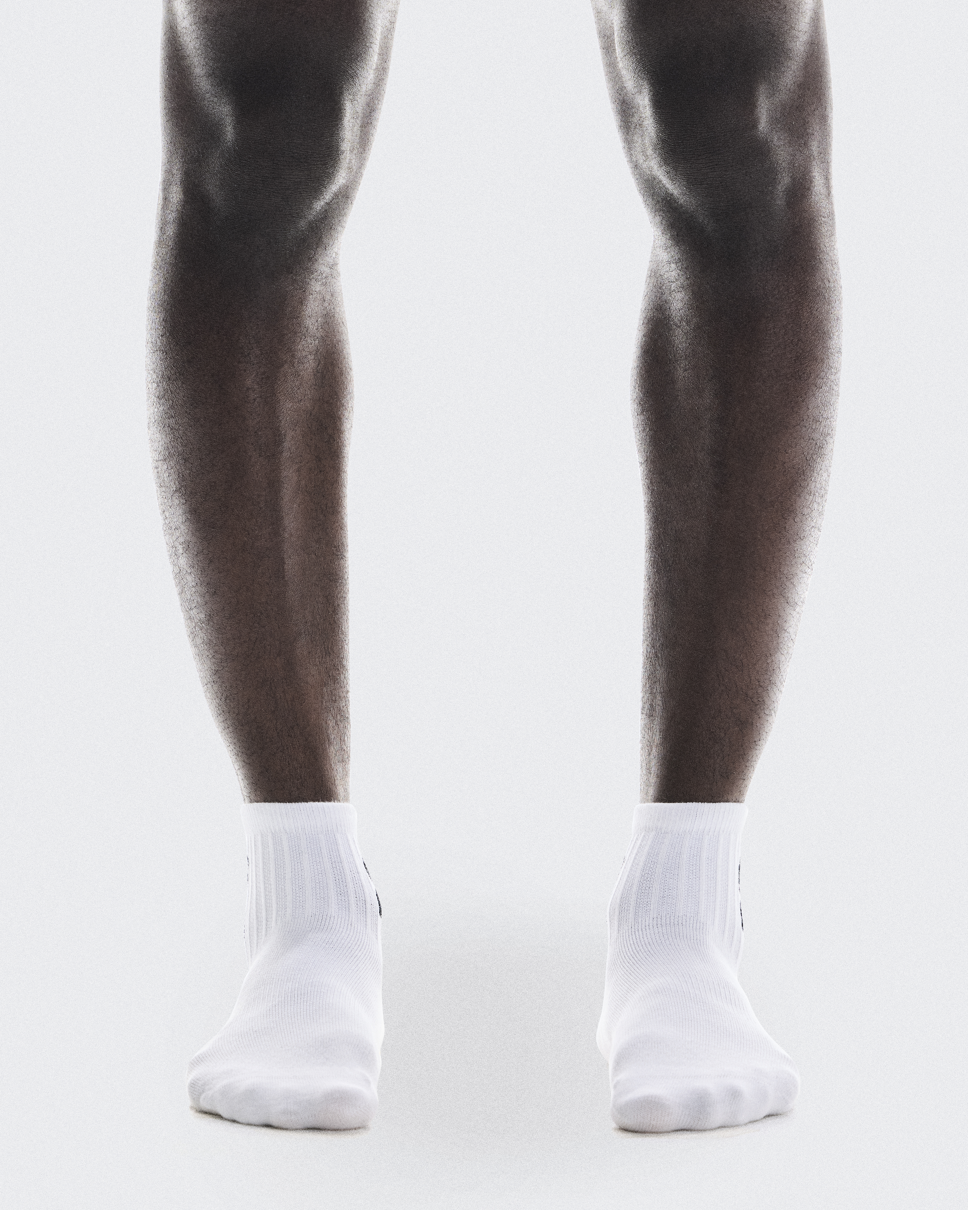 Logo Sock Mid 3P - White