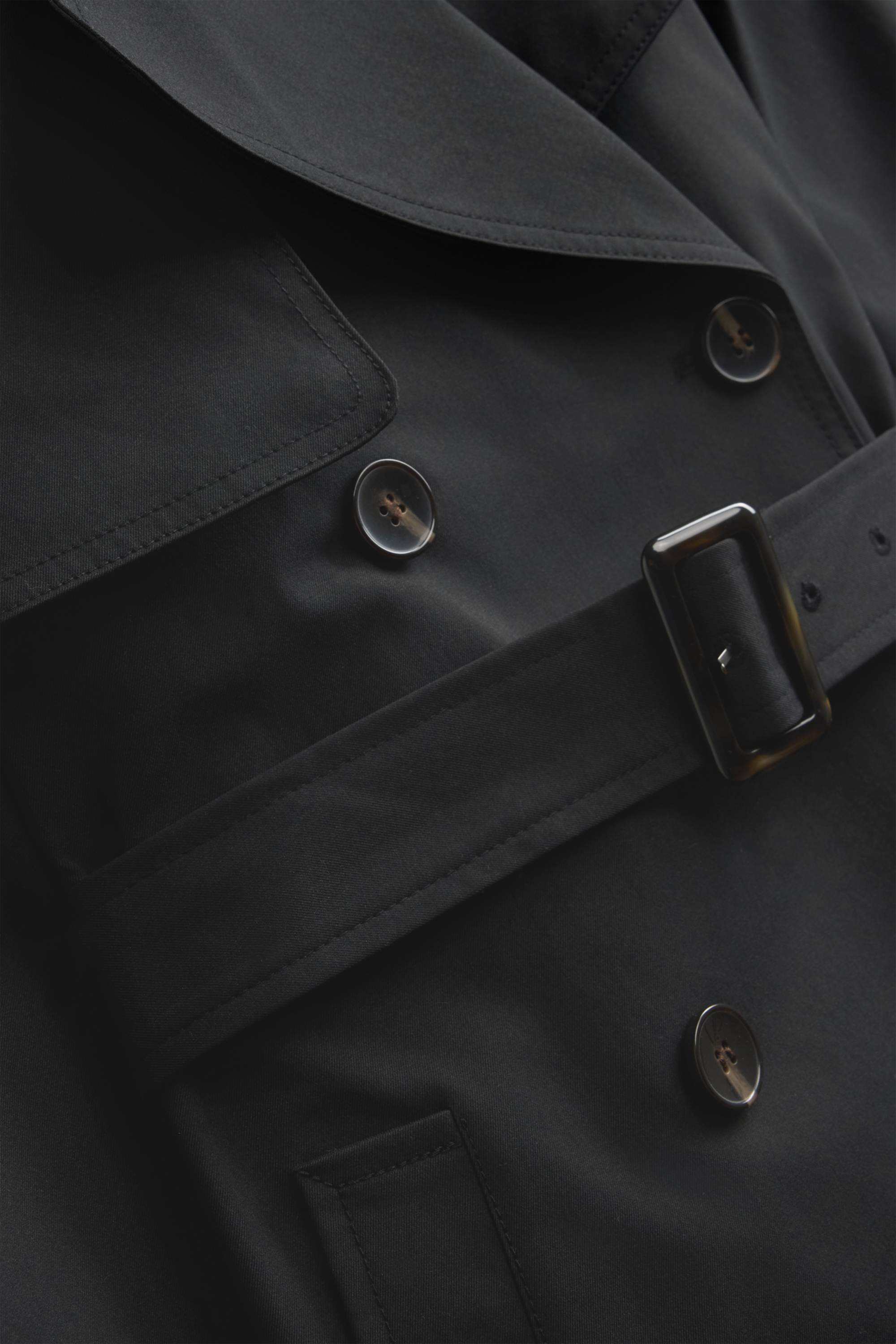 Trench coat - water-repellent black