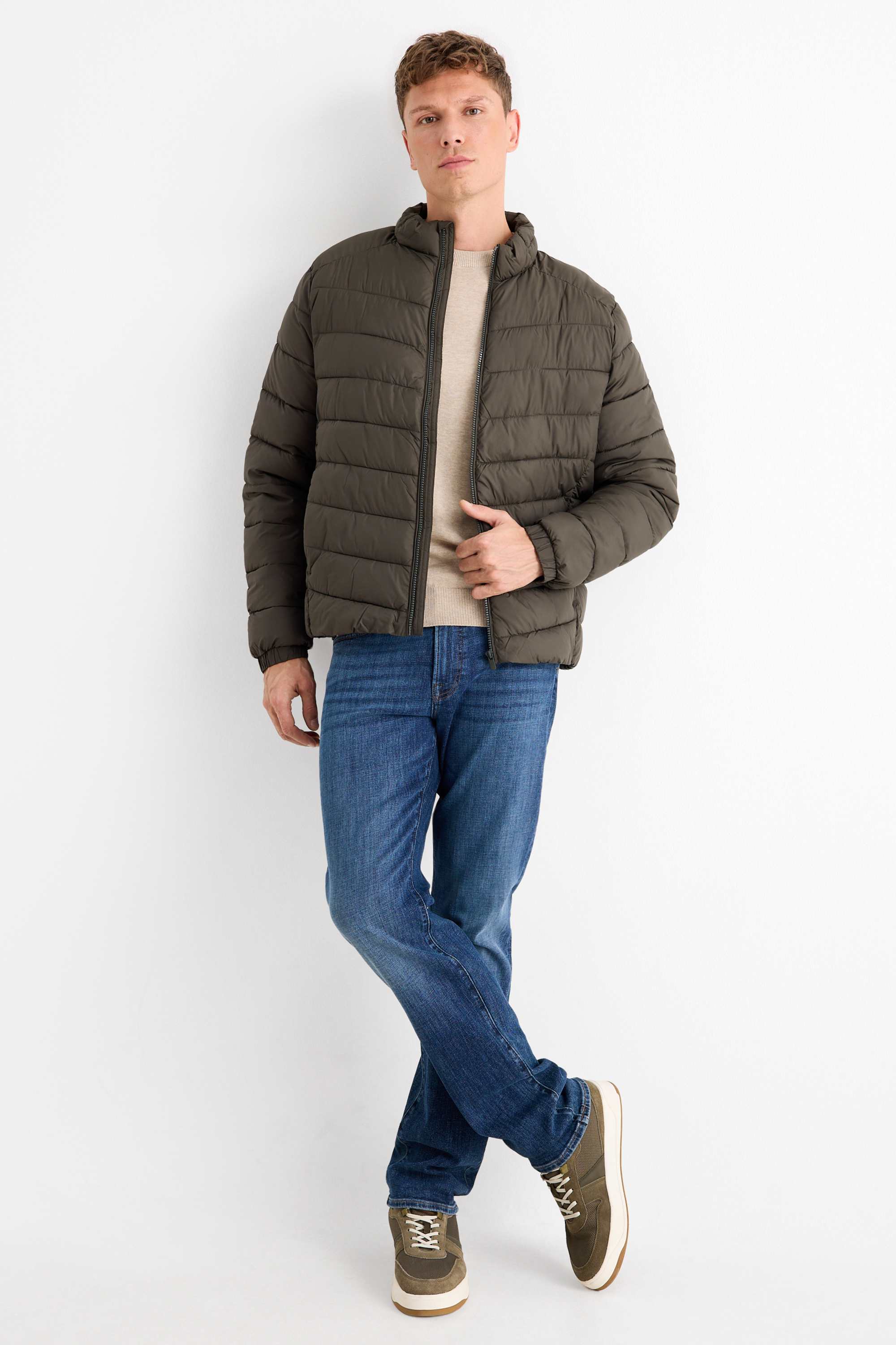 Quilted jacket dark green