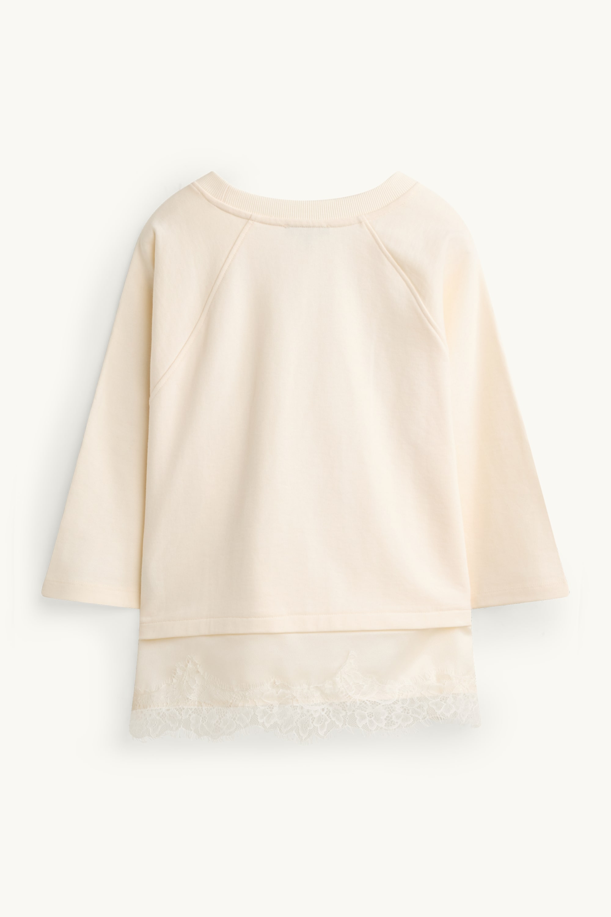Sweatshirt - 2-in-1 look creme