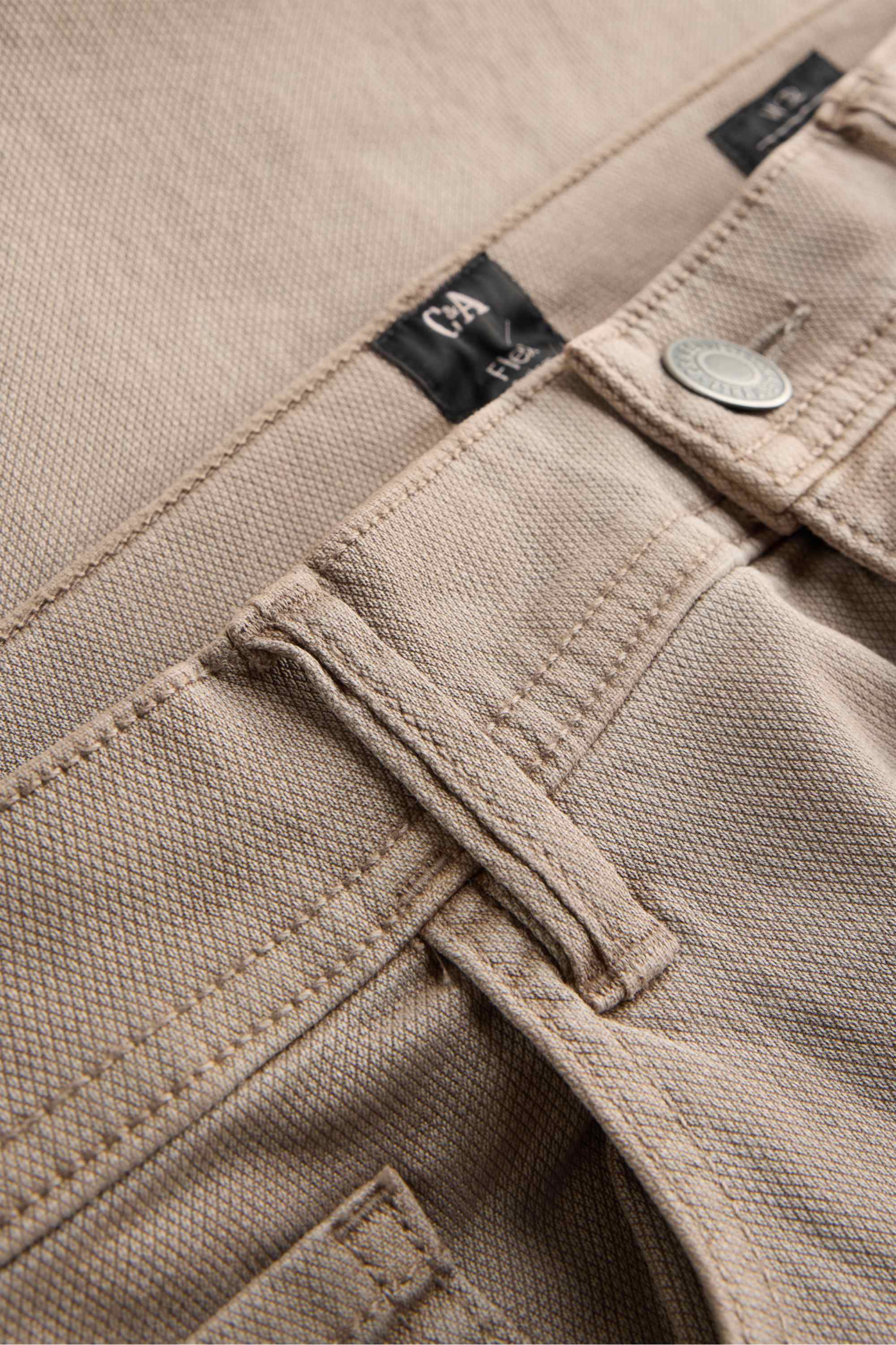 Denim shorts - Flex denim-brown
