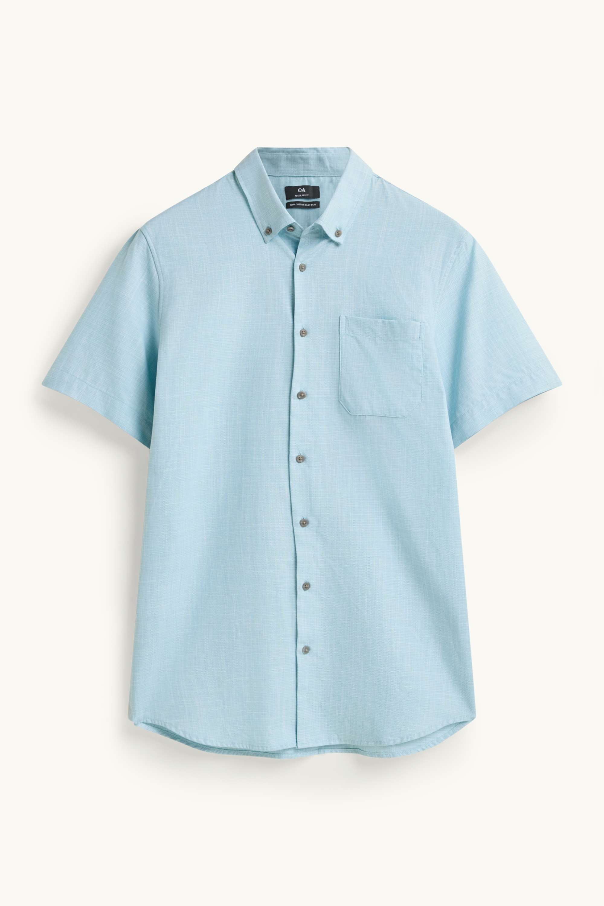 Business shirt - regular fit - button-down collar light blue