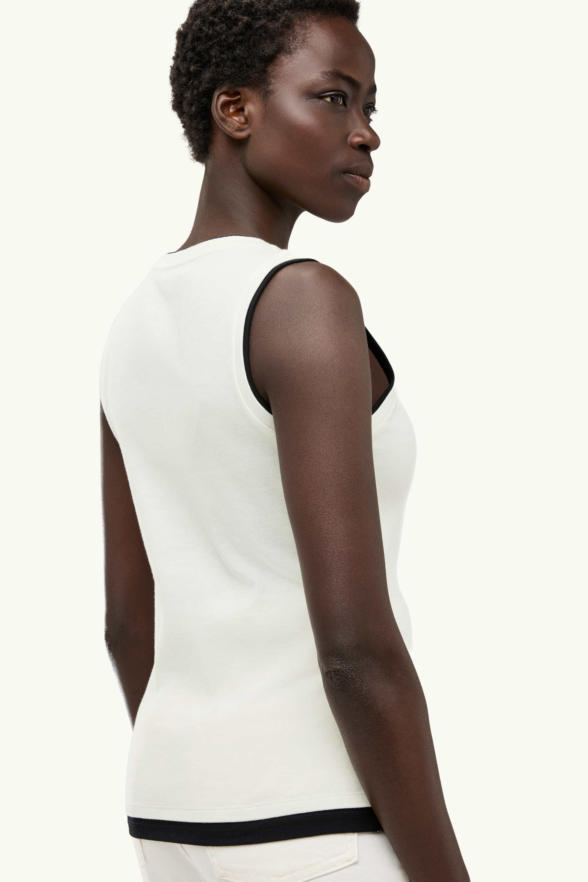 Top - 2-in-1 look white