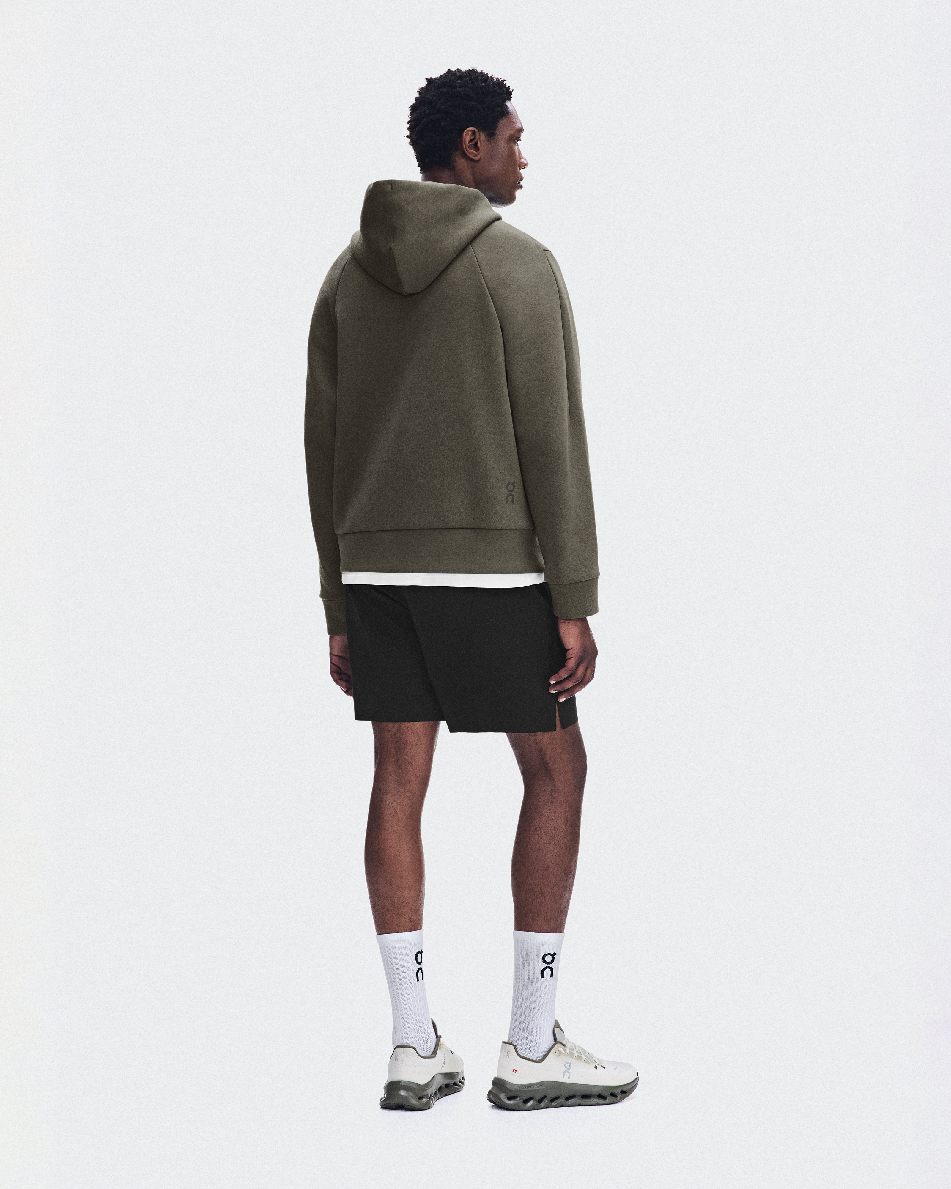 Focus Tech Zip Hoodie - Bark