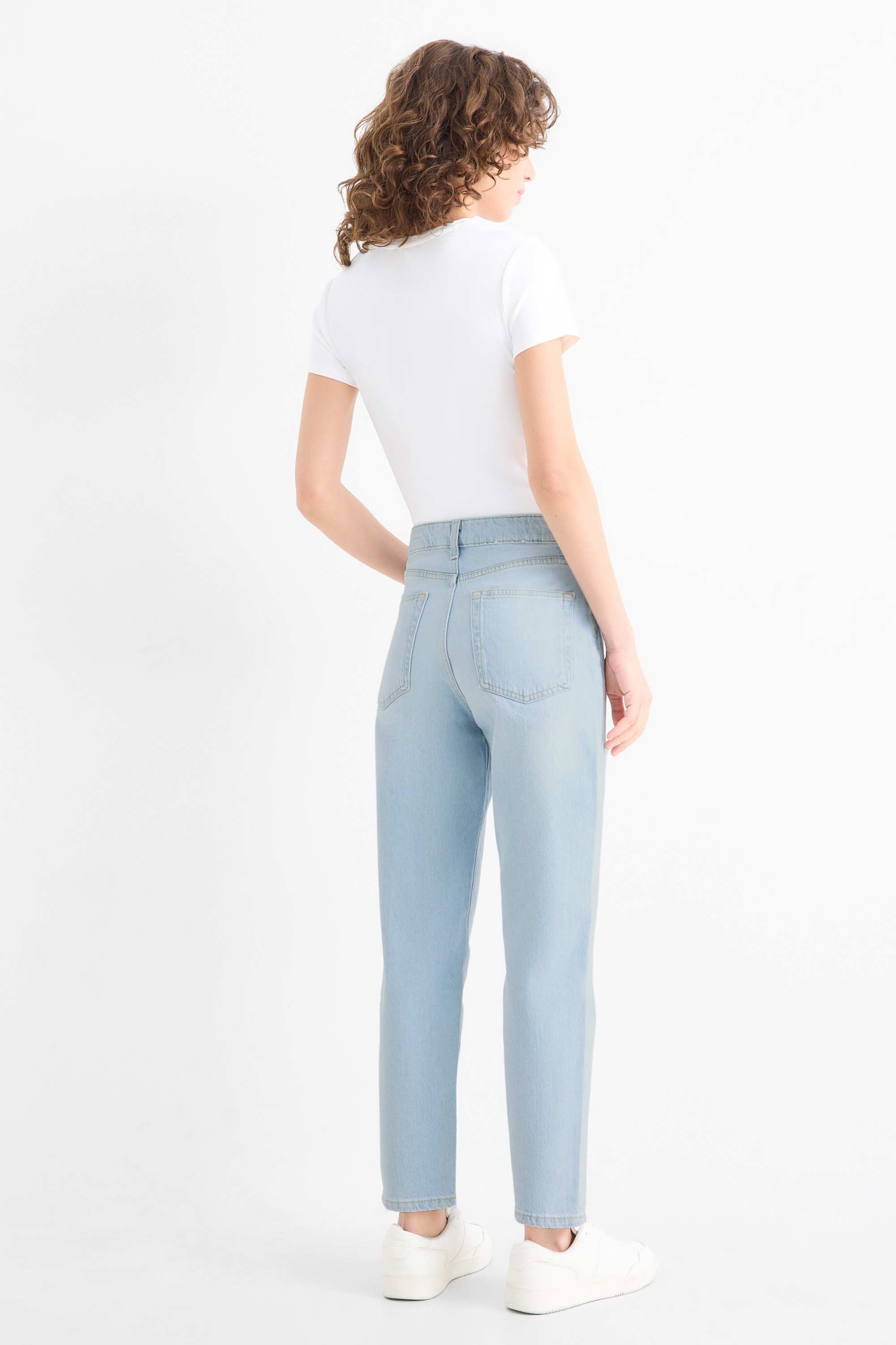 Mom jeans - high waist - LYCRA® light blue