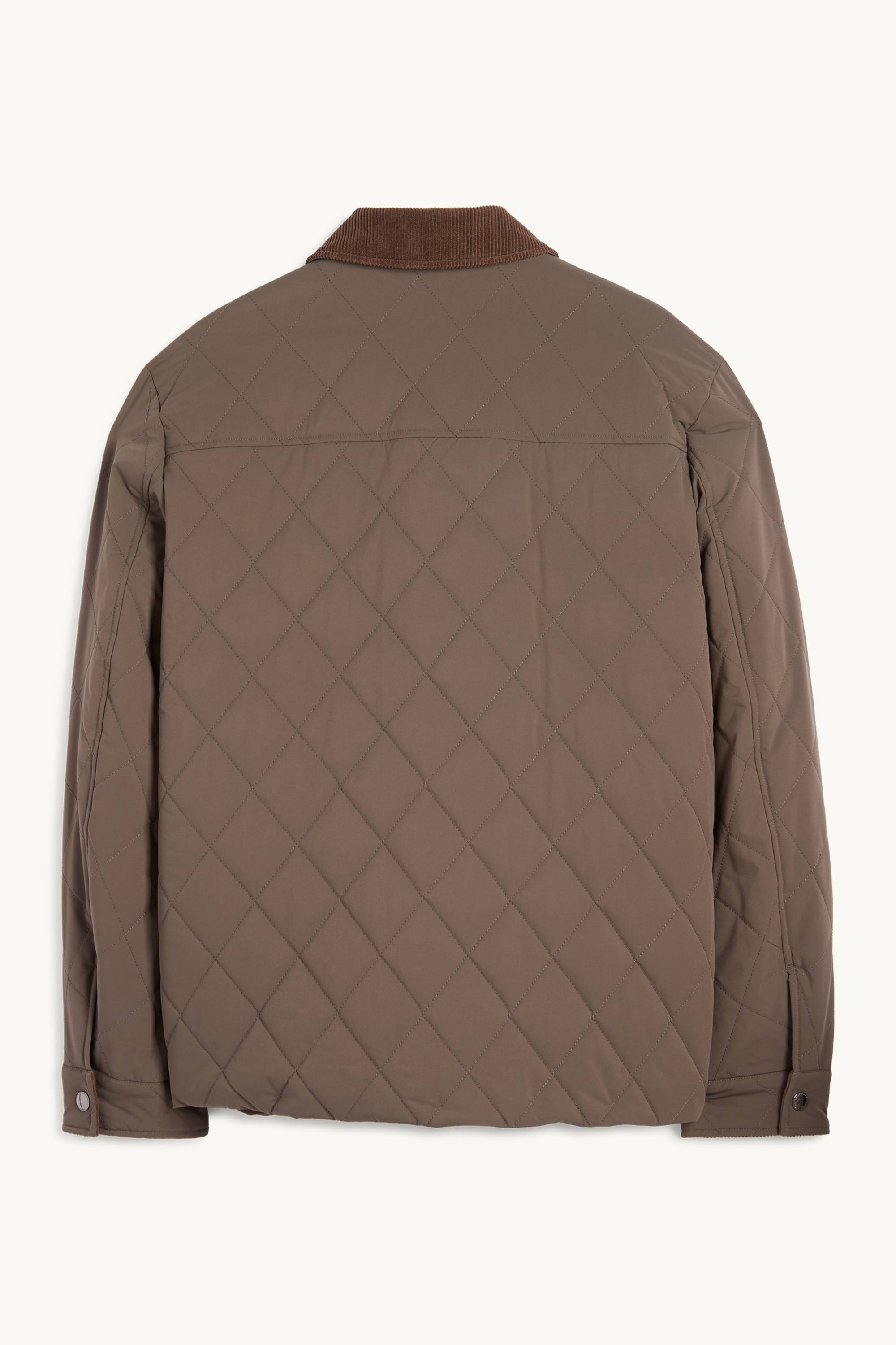 Quilted jacket dark brown (1)