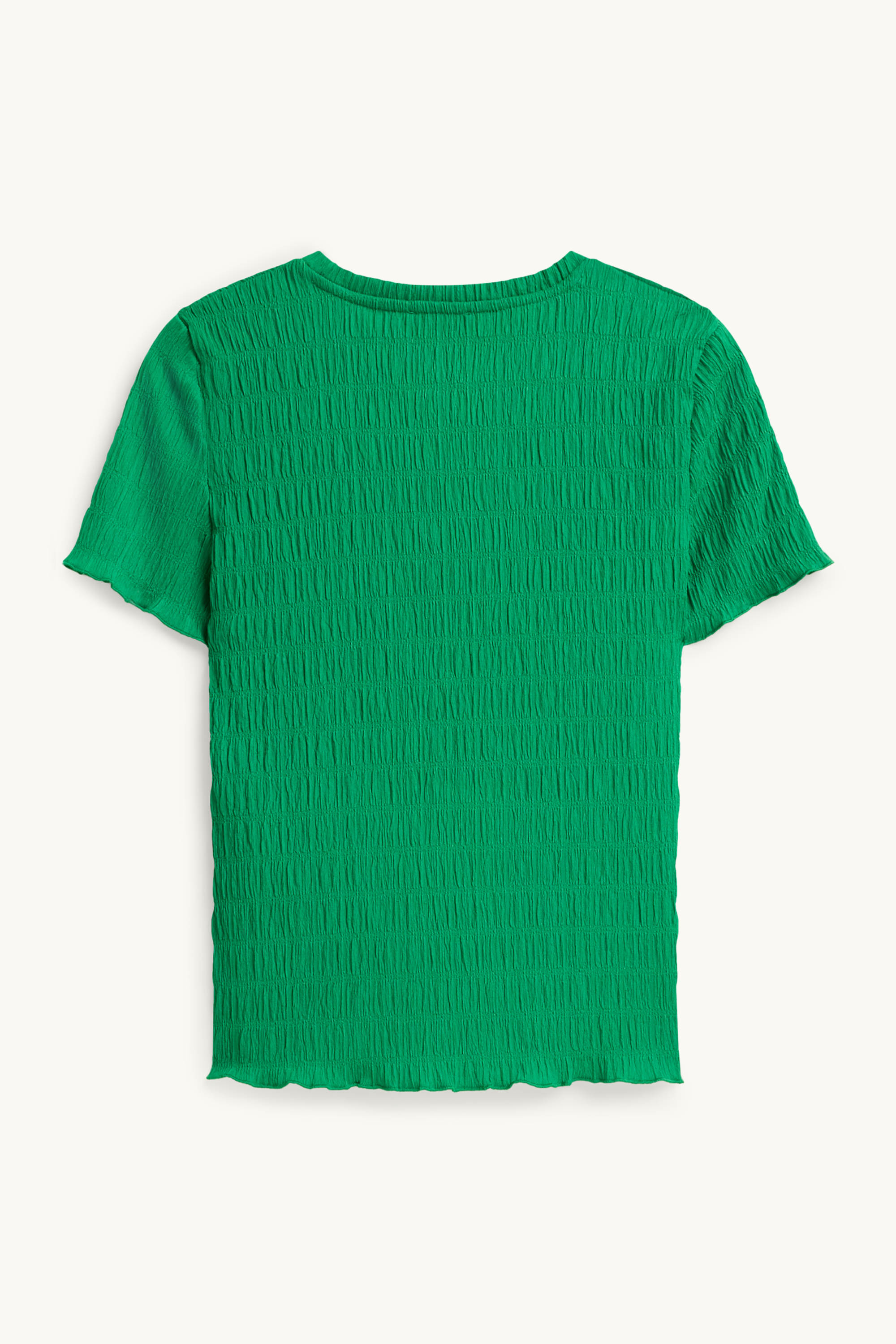 T-shirt - regular fit - smocked green