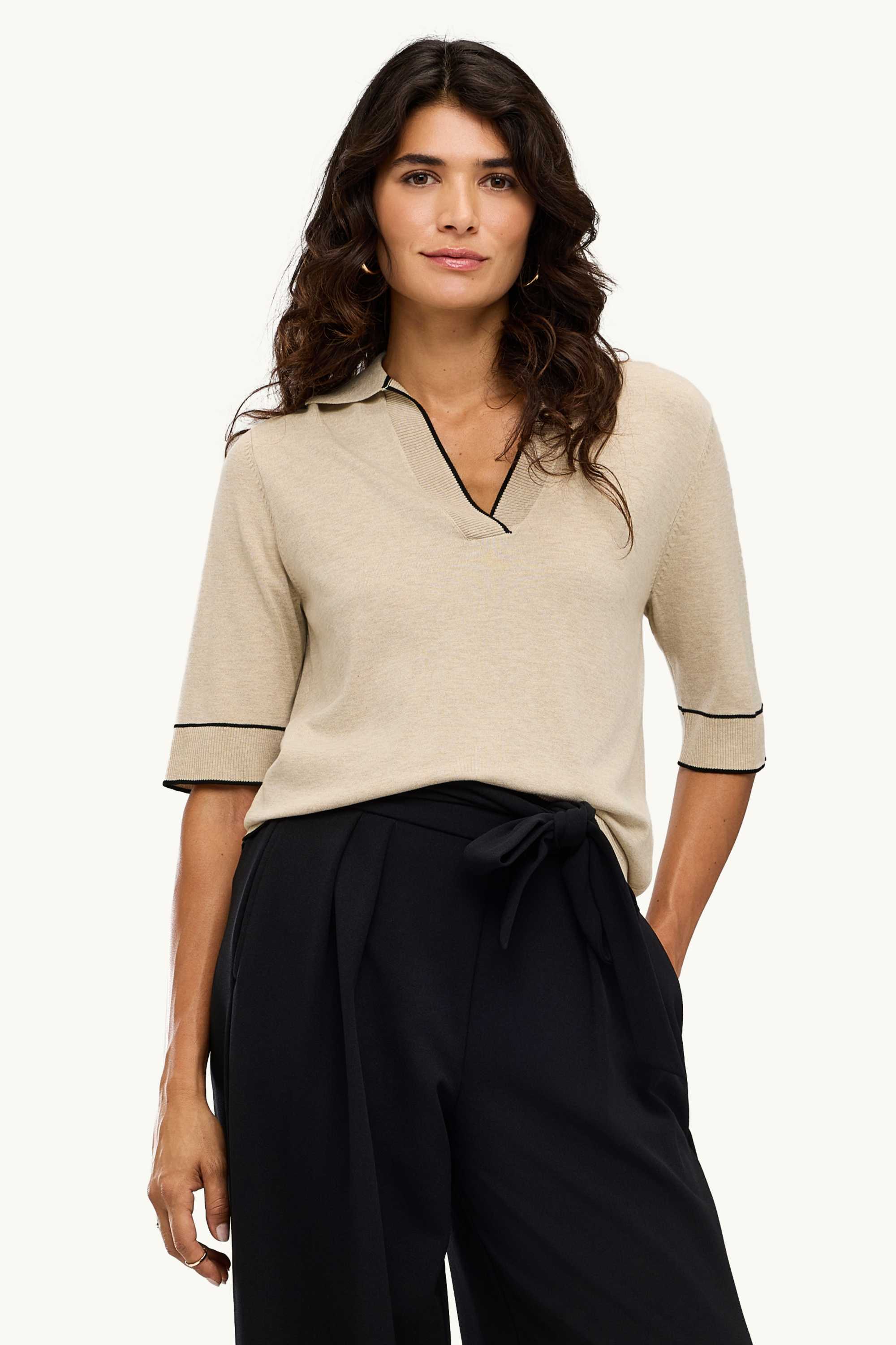 Jumper - short sleeve beige