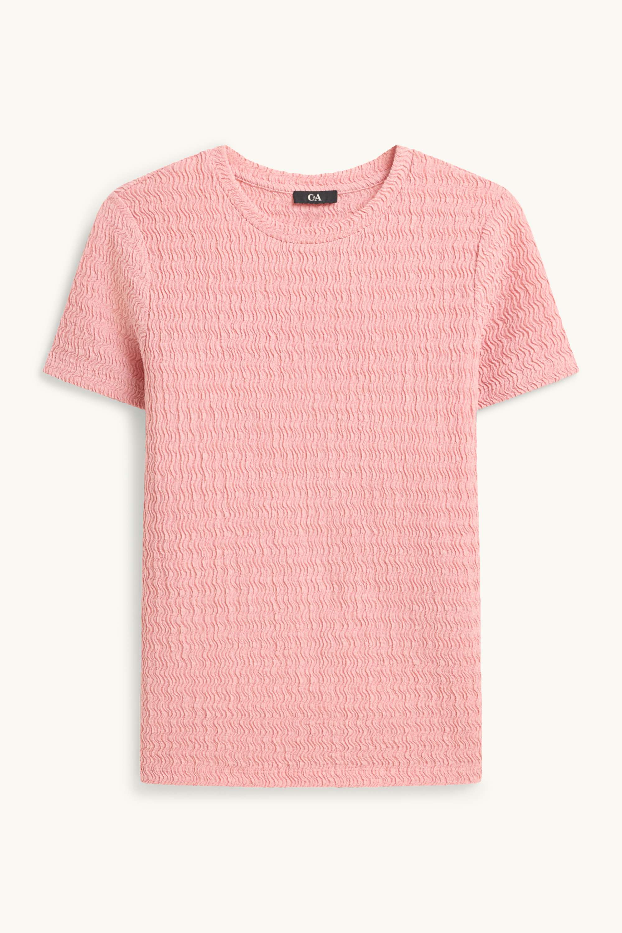 T-shirt - regular fit - textured rose