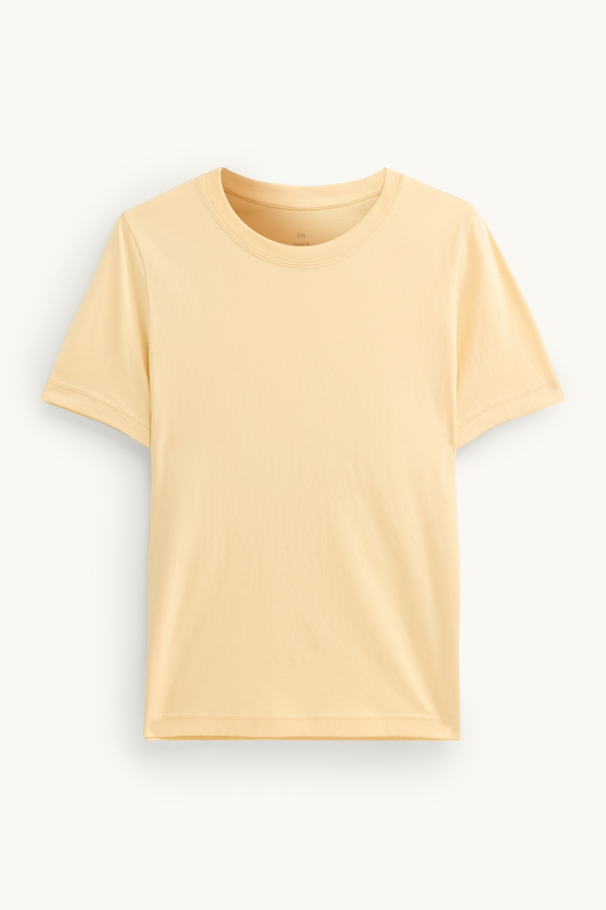 T-shirt - regular fit light yellow