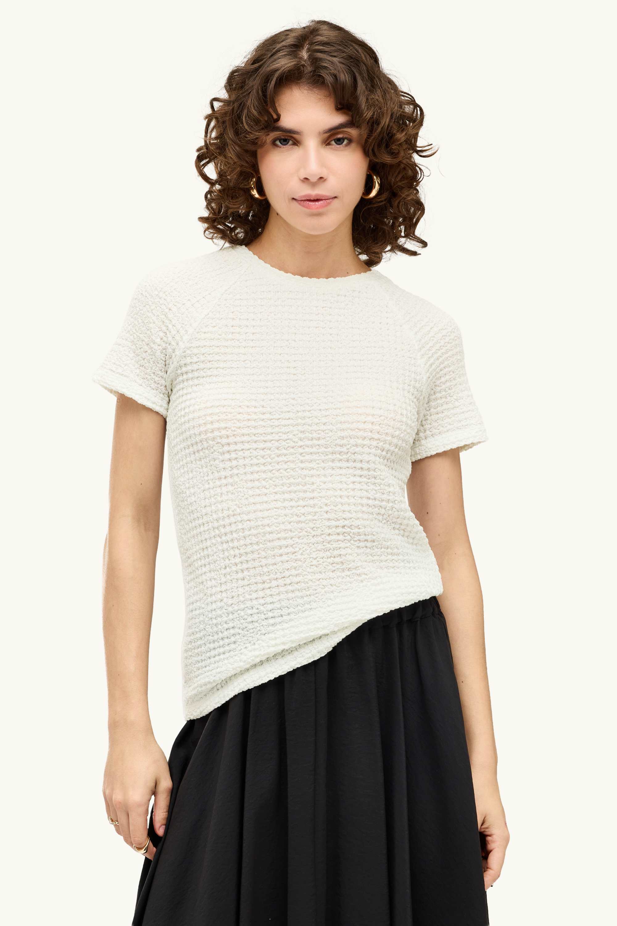 T-shirt - regular fit creme