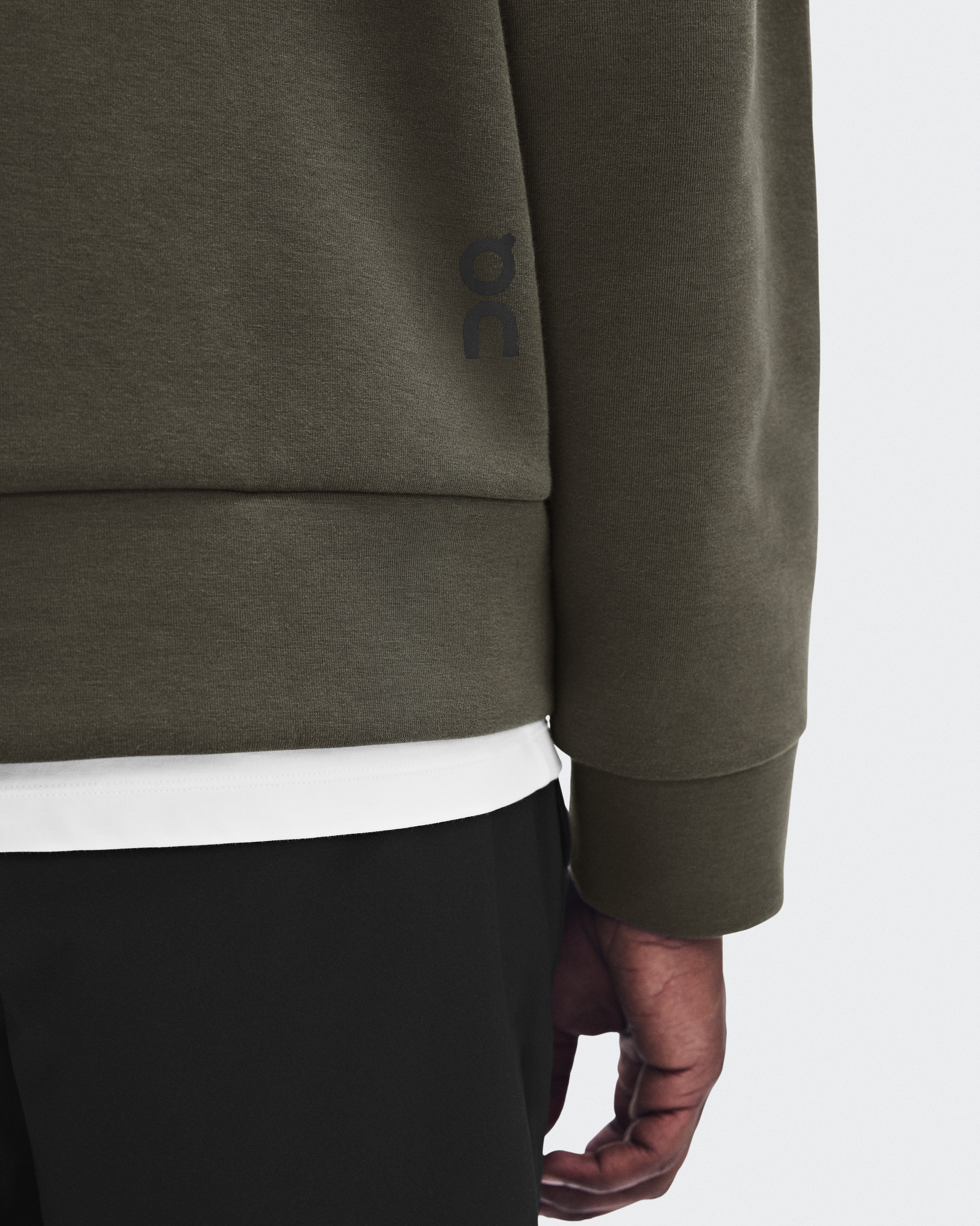 Focus Tech Zip Hoodie - Bark