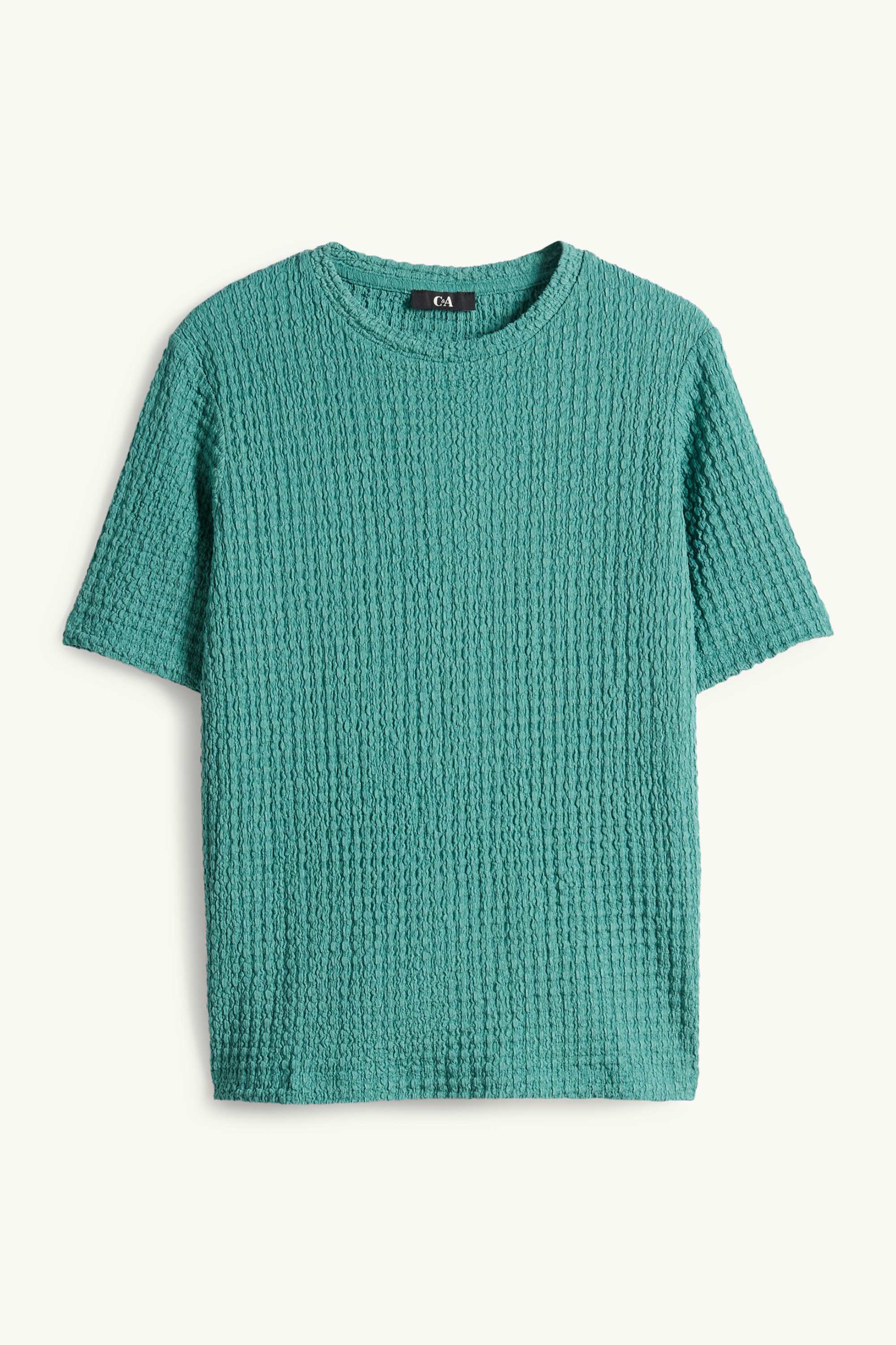 T-shirt - regular fit - textured green