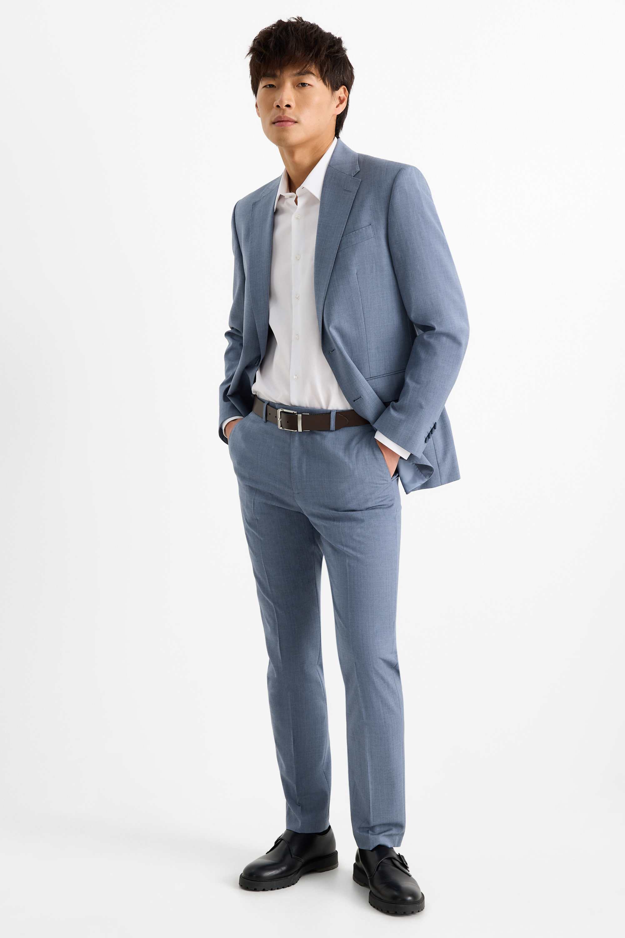 Mix & match tailored wool jacket - regular fit blue