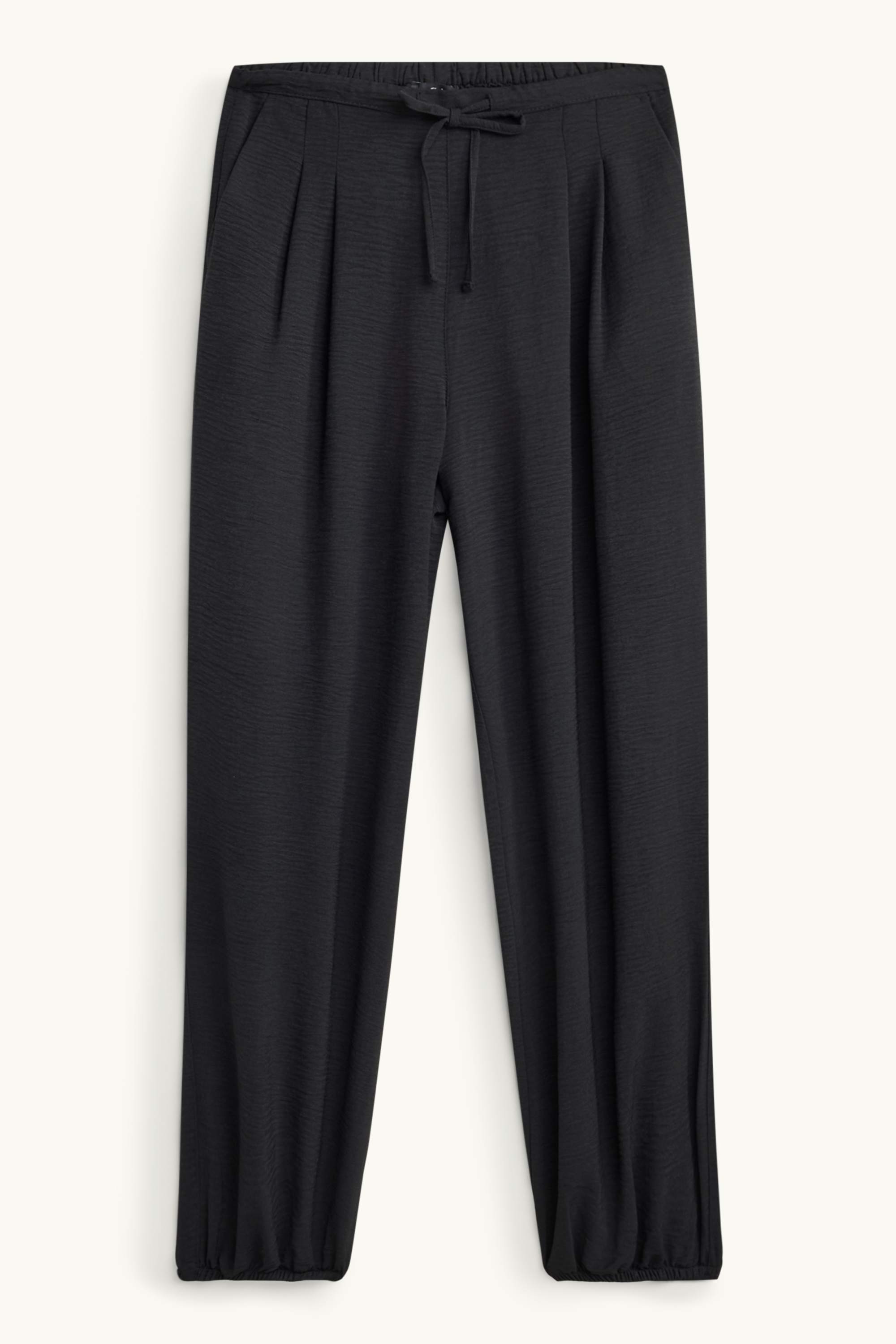 Harem trousers - mid-rise waist - balloon leg black