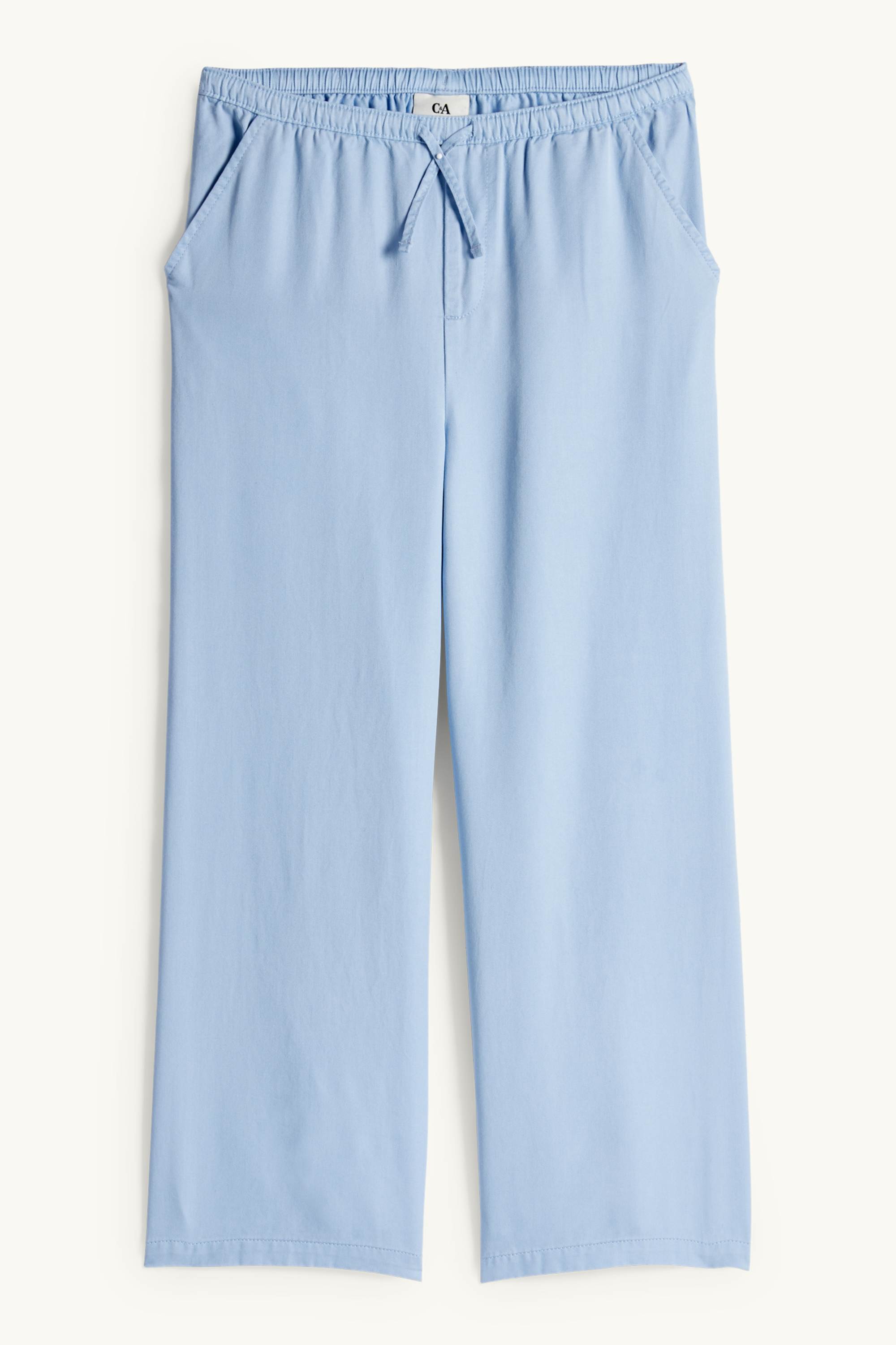 Cloth trousers - palazzo light blue