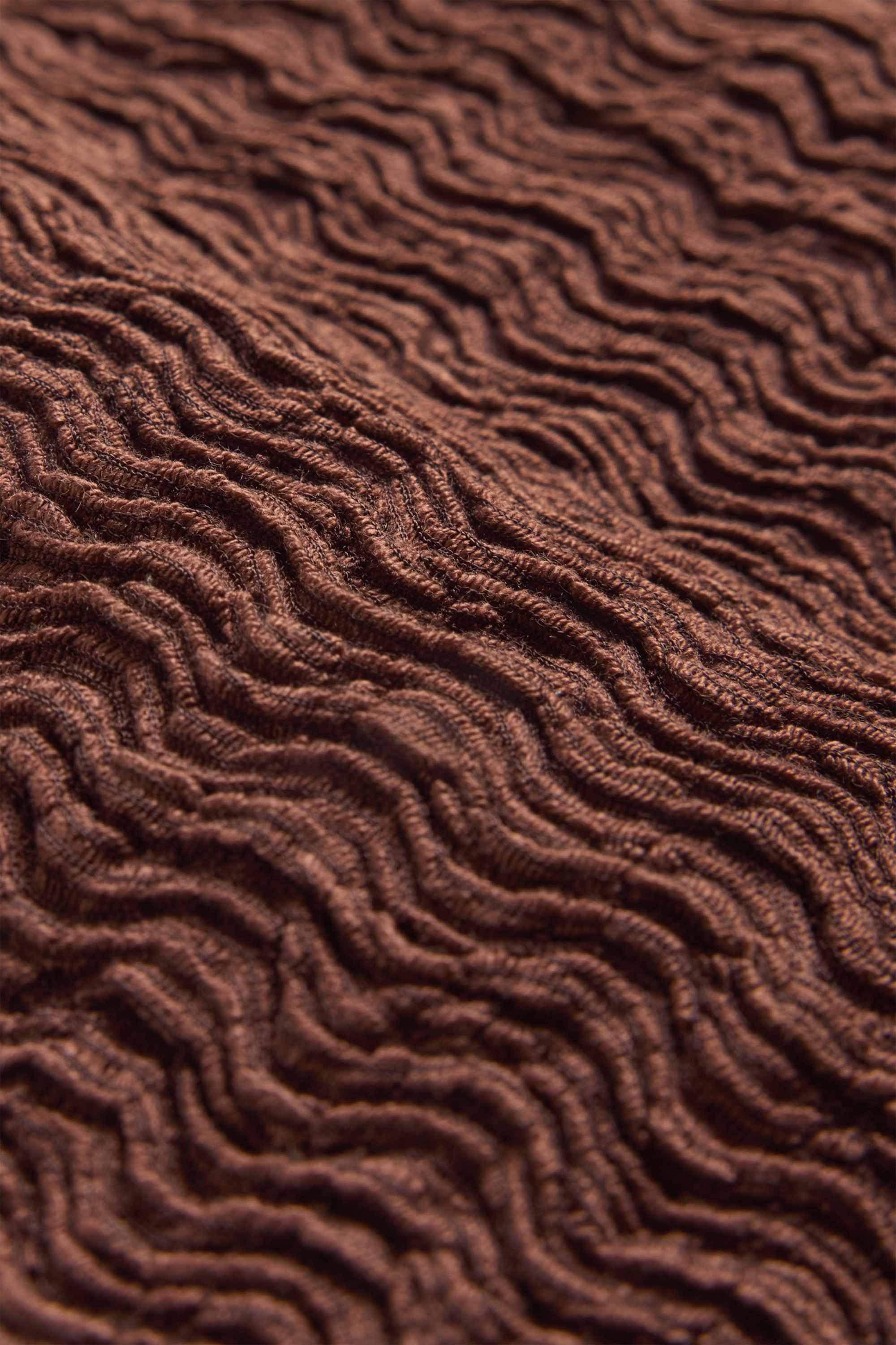 T-shirt - regular fit - textured dark brown