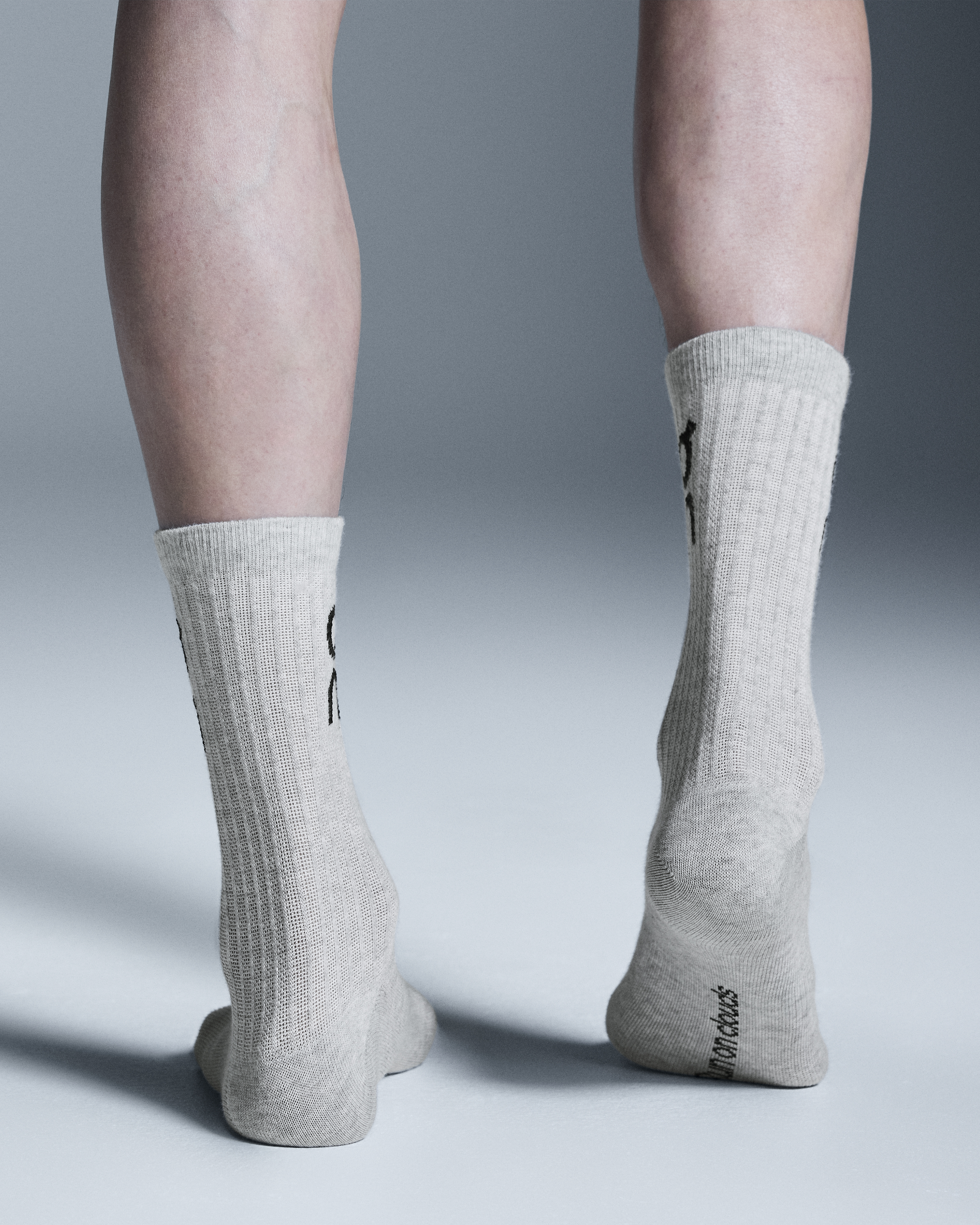 Logo Sock High 3P - Heather Gray