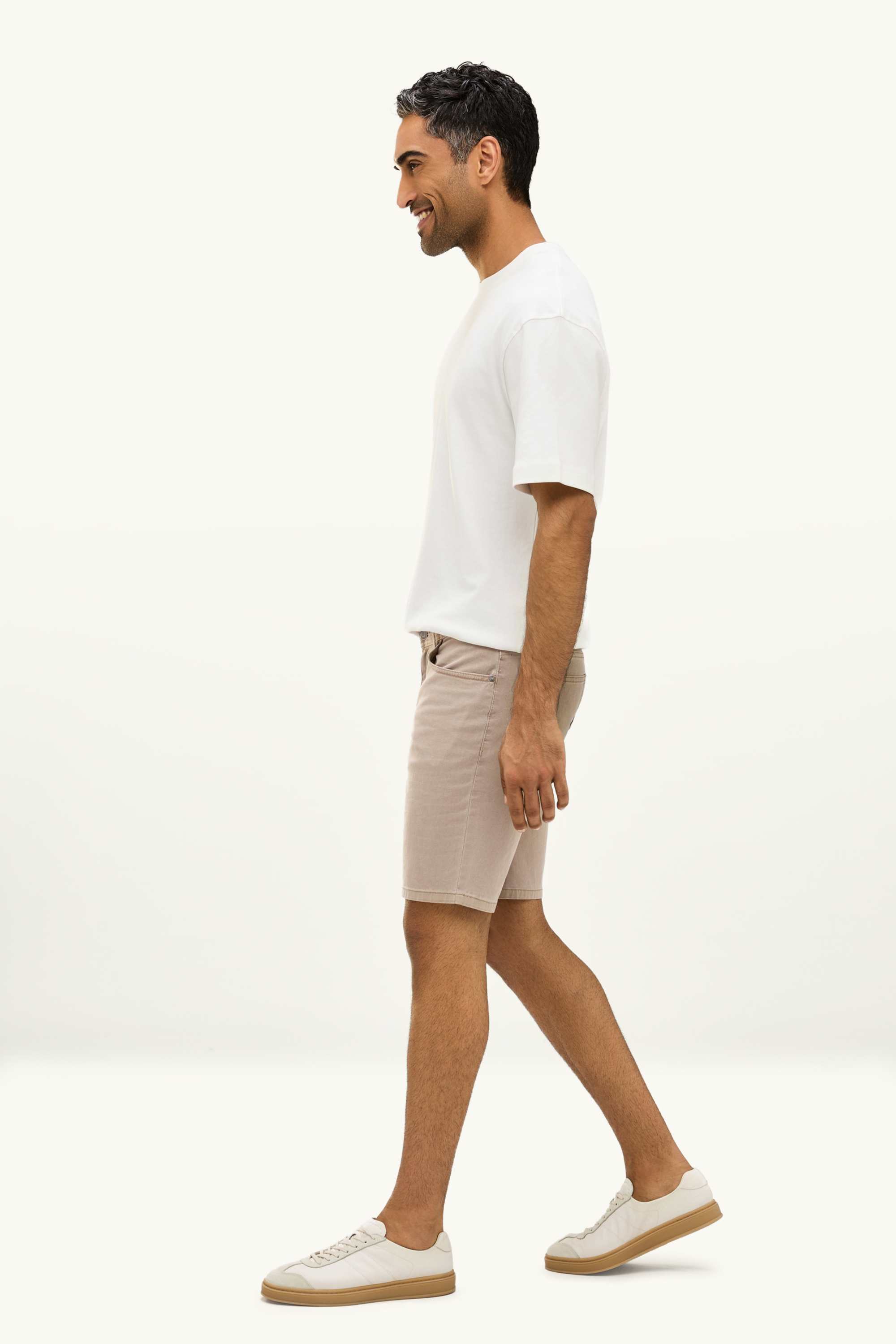 Denim shorts - Flex denim-brown