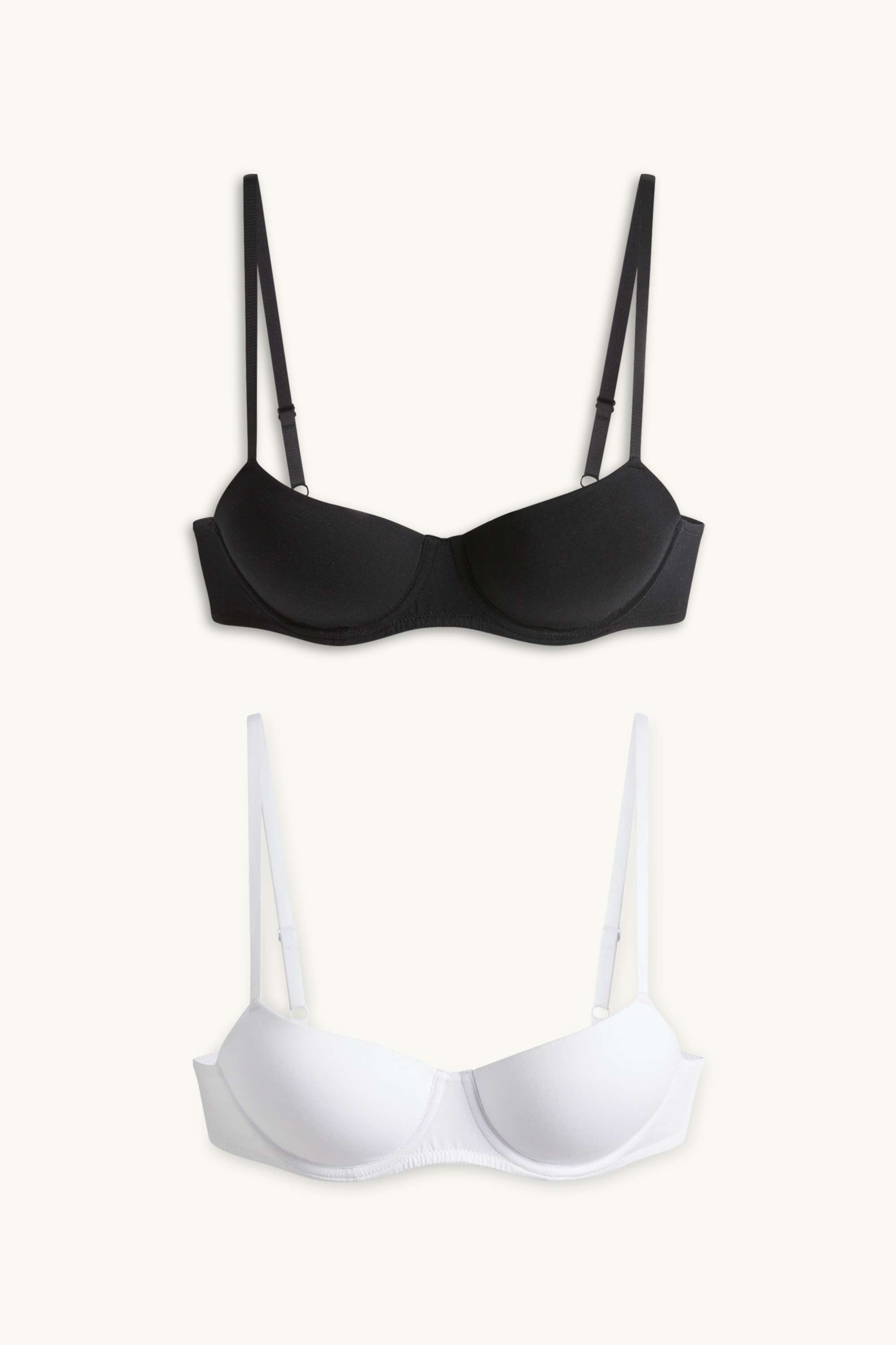 Multipack of 2 - underwire bra - DEMI - padded black / white