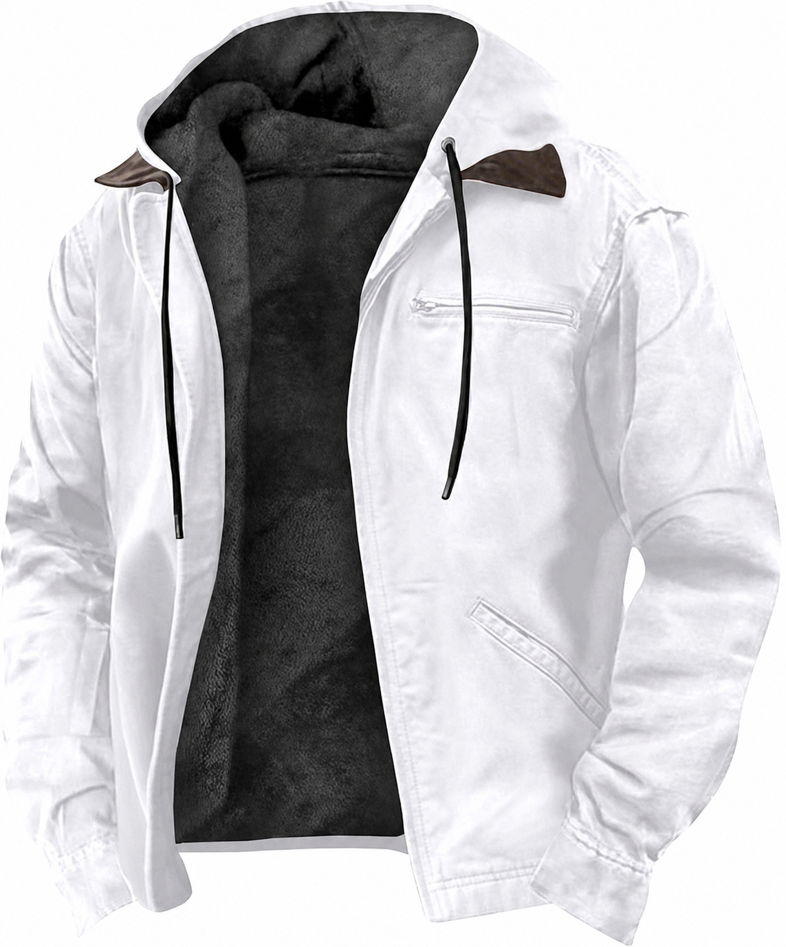 TNF-Giacca invernale con cappuccio pesante 2026 Cappotti foderati in sherpa in pile caldo ed elegante con tasche
