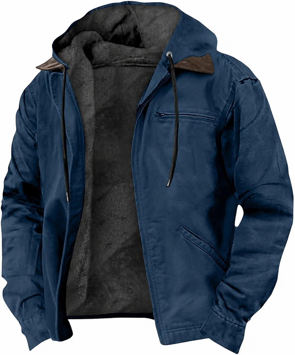 TNF-Giacca invernale con cappuccio pesante 2026 Cappotti foderati in sherpa in pile caldo ed elegante con tasche