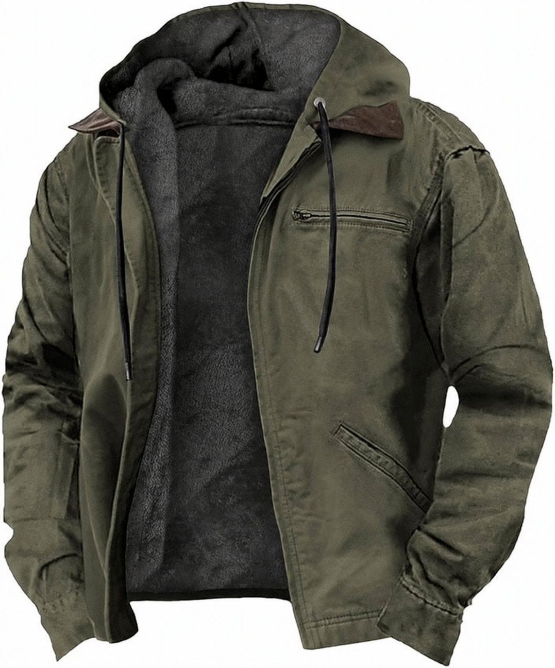 TNF-Giacca invernale con cappuccio pesante 2026 Cappotti foderati in sherpa in pile caldo ed elegante con tasche