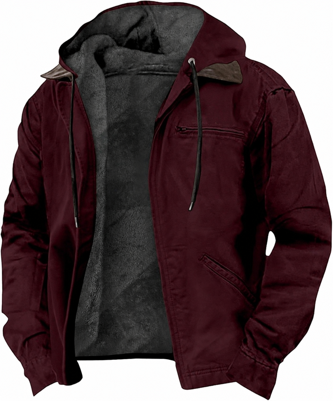 TNF-Giacca invernale con cappuccio pesante 2026 Cappotti foderati in sherpa in pile caldo ed elegante con tasche