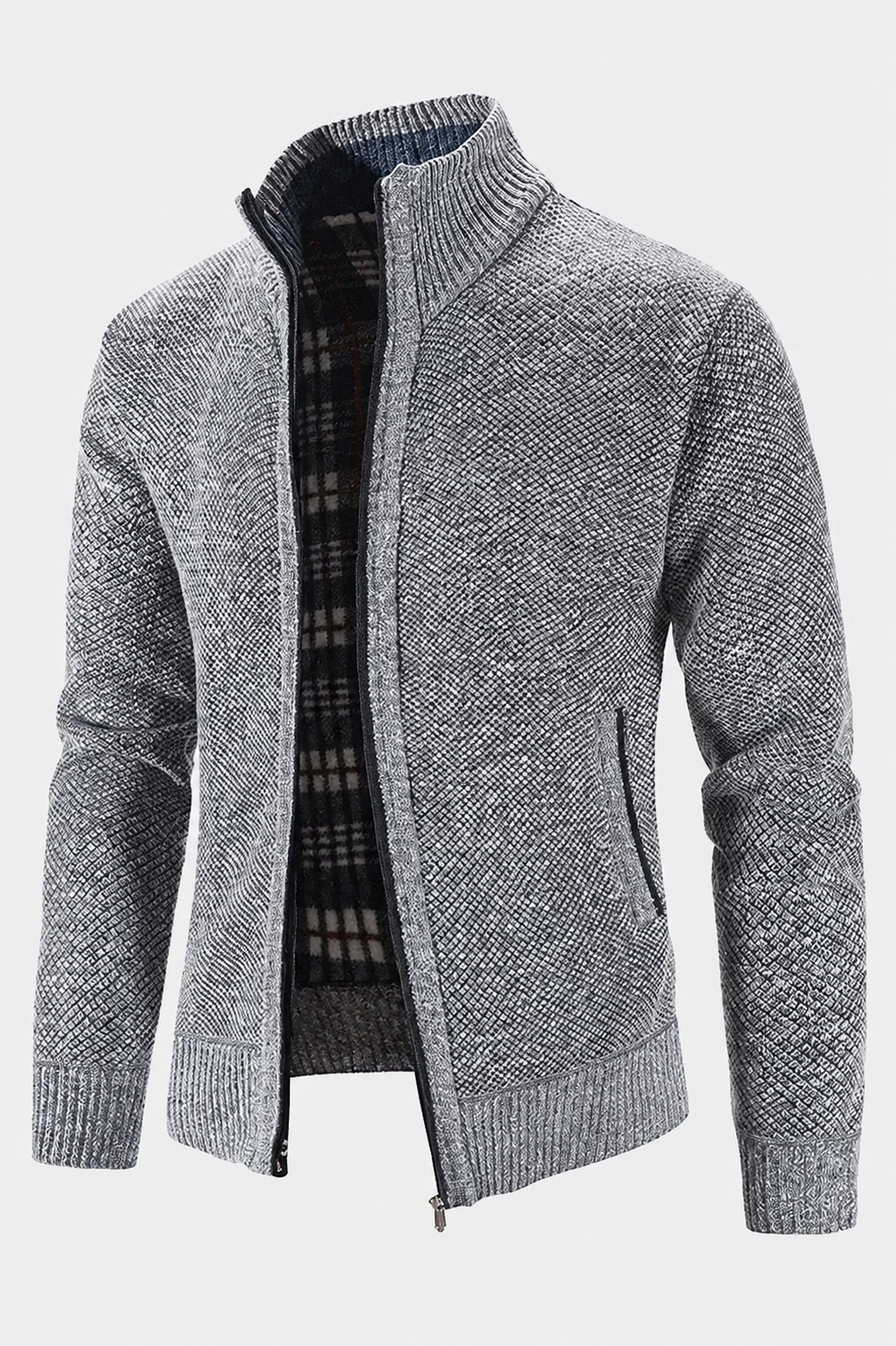 TNF-Maglione in cashmere denso di media lunghezza da uomo
