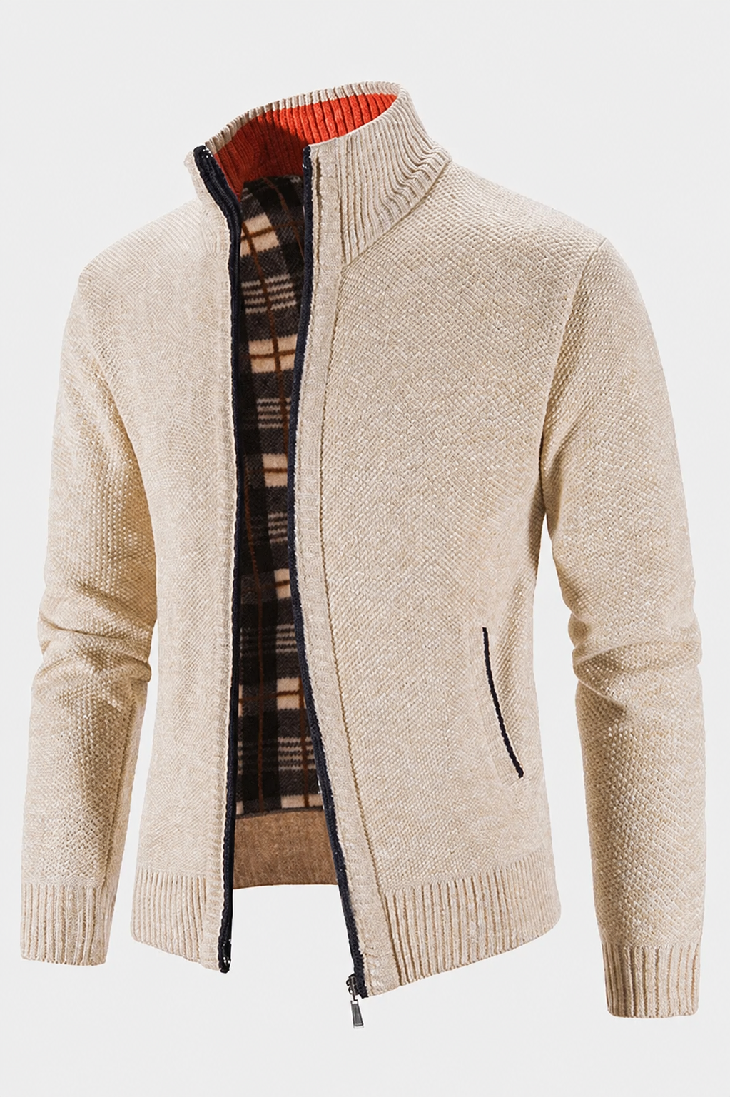 TNF-Maglione in cashmere denso di media lunghezza da uomo