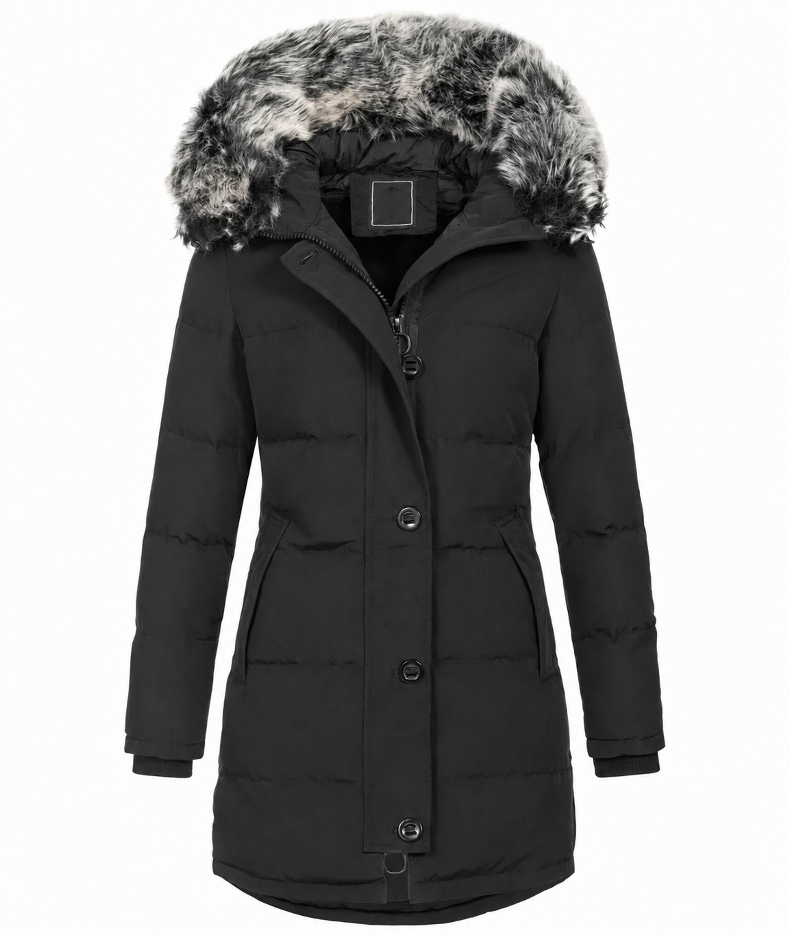 2026 TNF- Parka Donna Fashion con Collo in Pelliccia