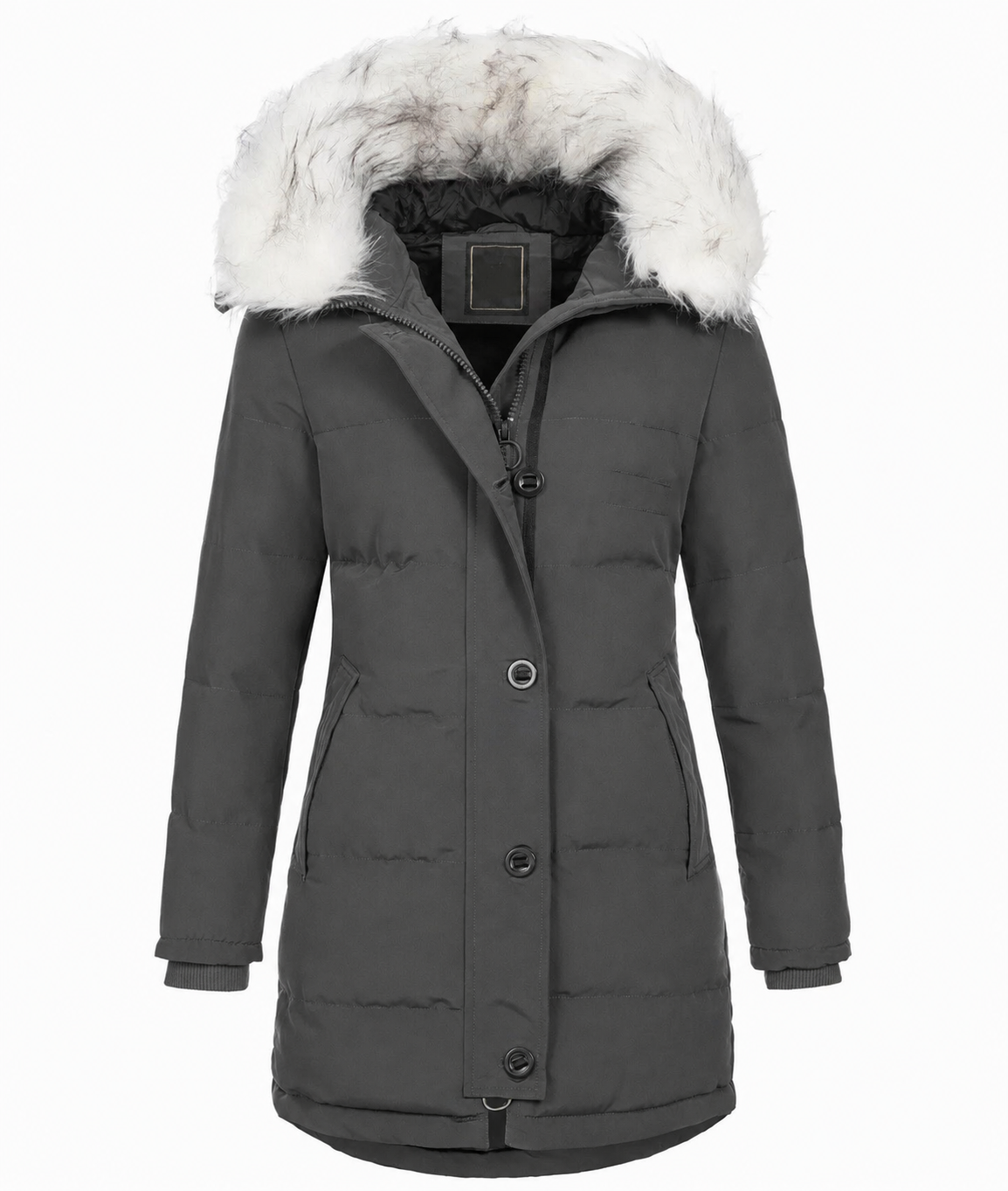 2026 TNF- Parka Donna Fashion con Collo in Pelliccia