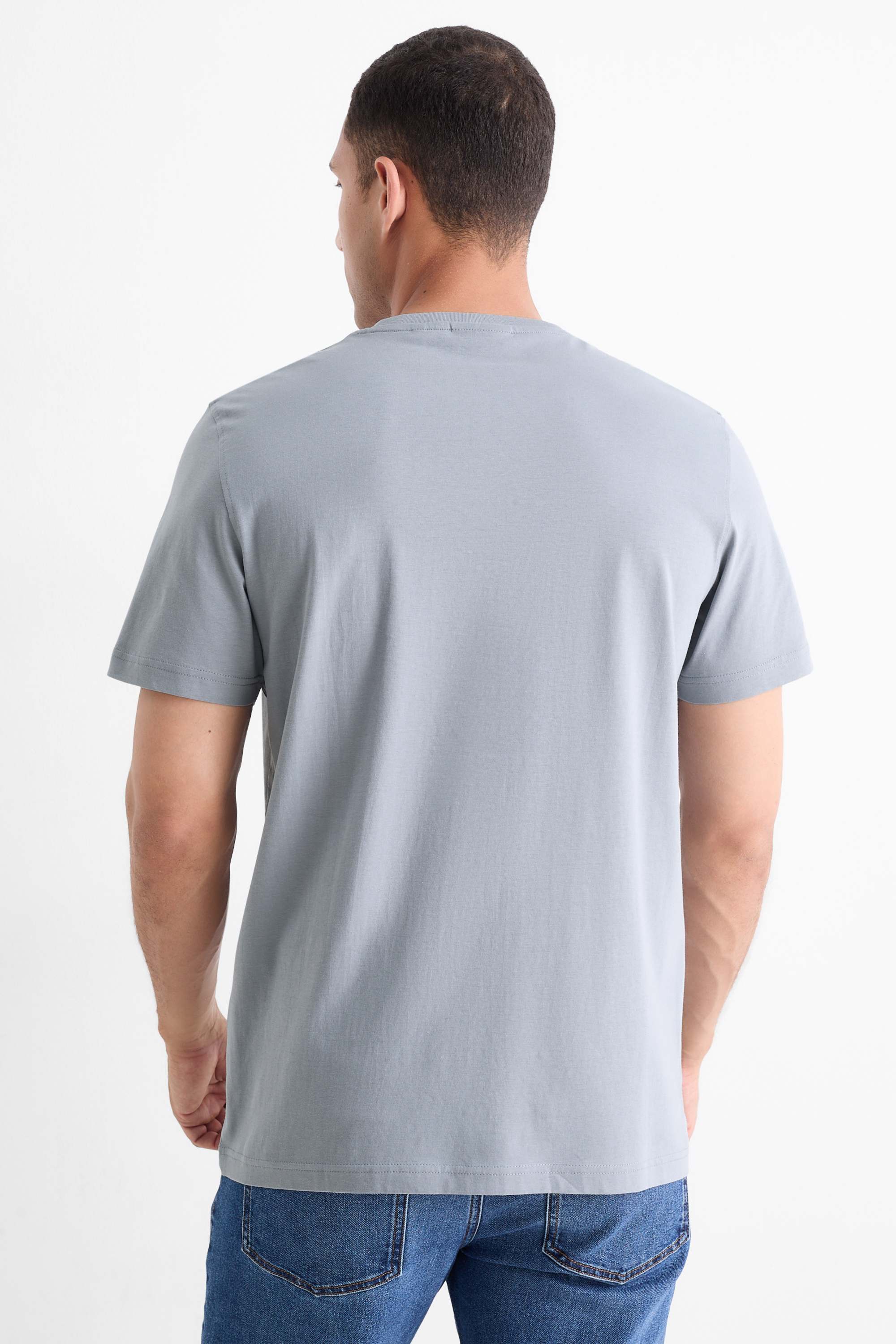 T-shirt - regular fit blue (3)