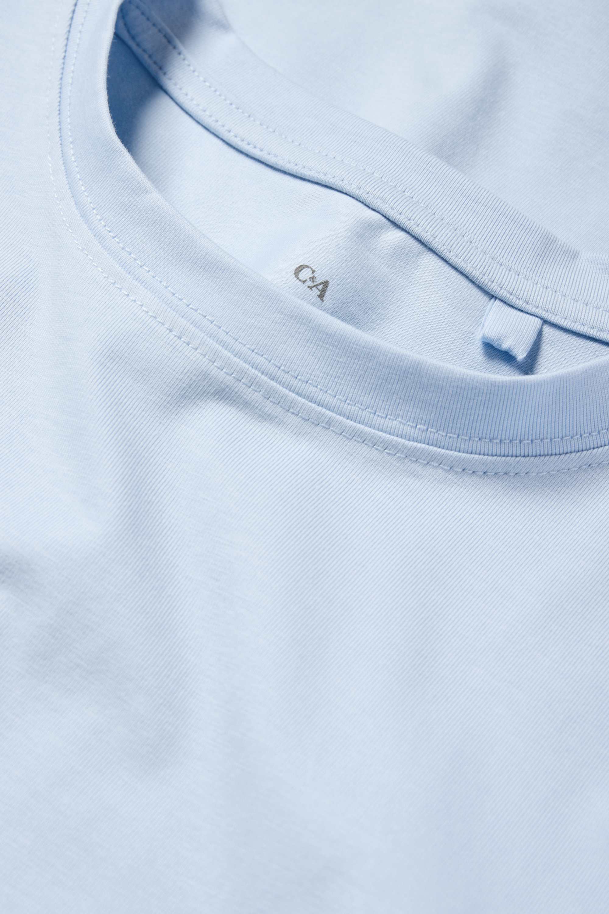 Long sleeve top - slim fit light blue (11)