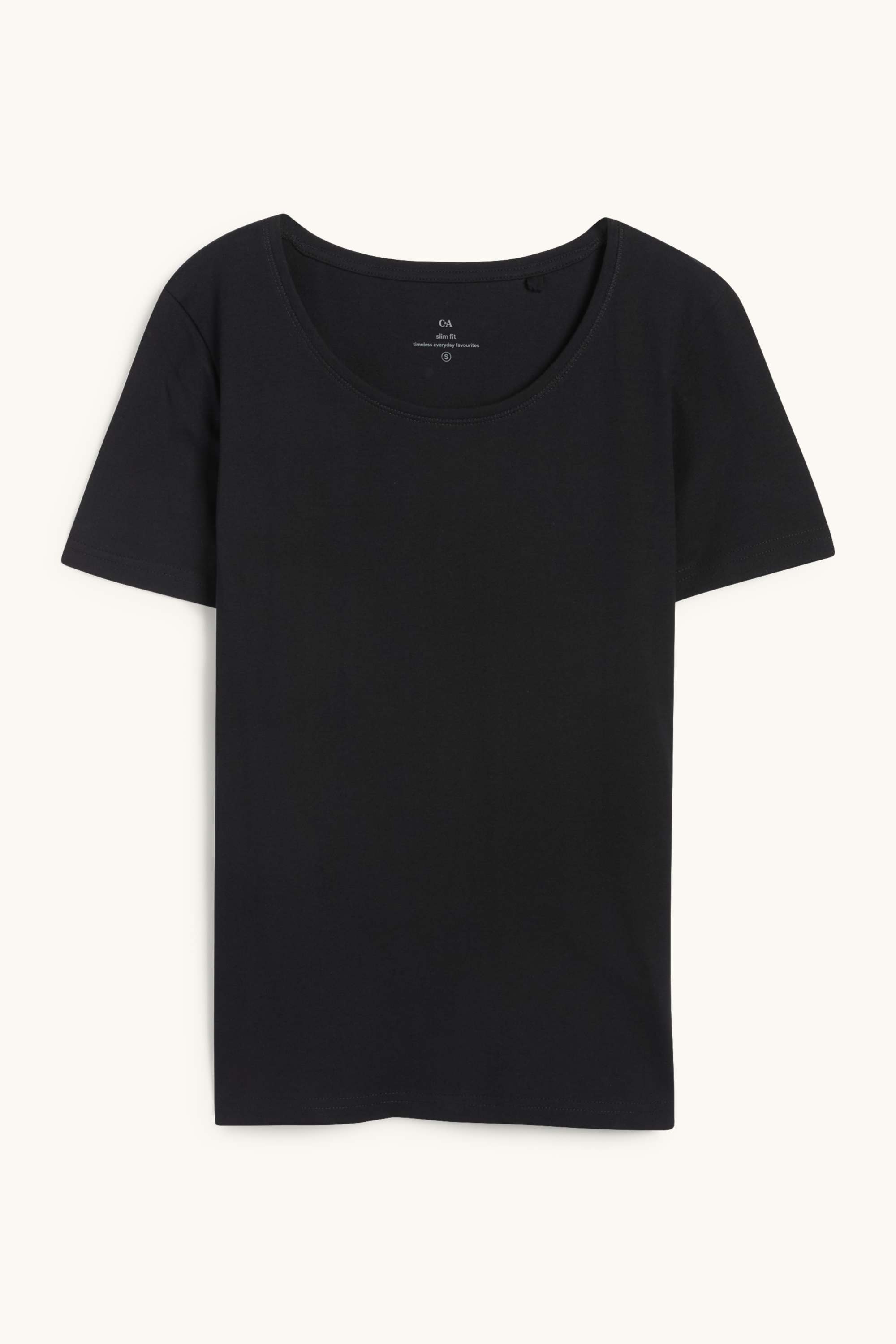 T-shirt - slim fit black
