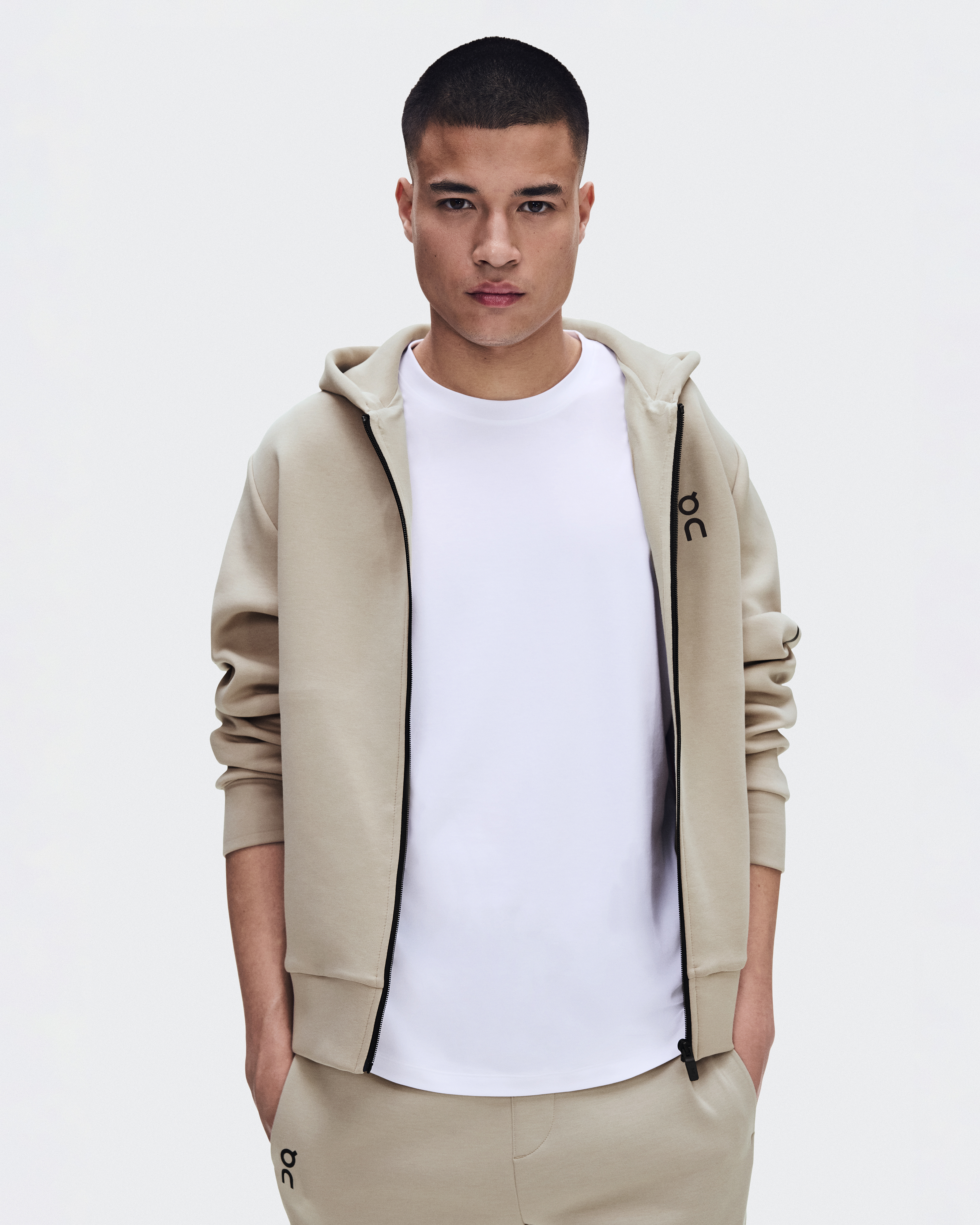 Focus Tech Zip Hoodie - Desert