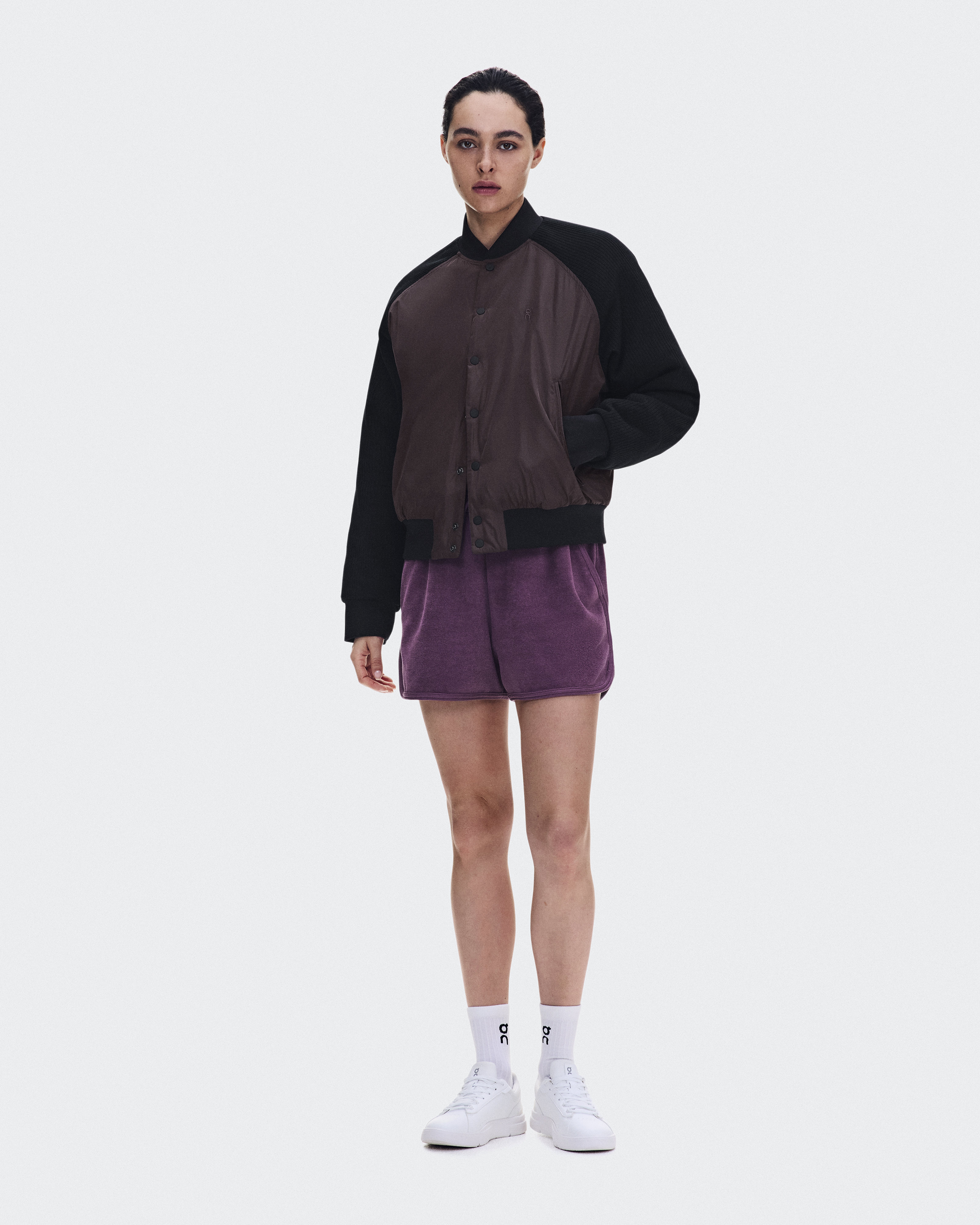 Courtside Bomber - Mulberry | Black