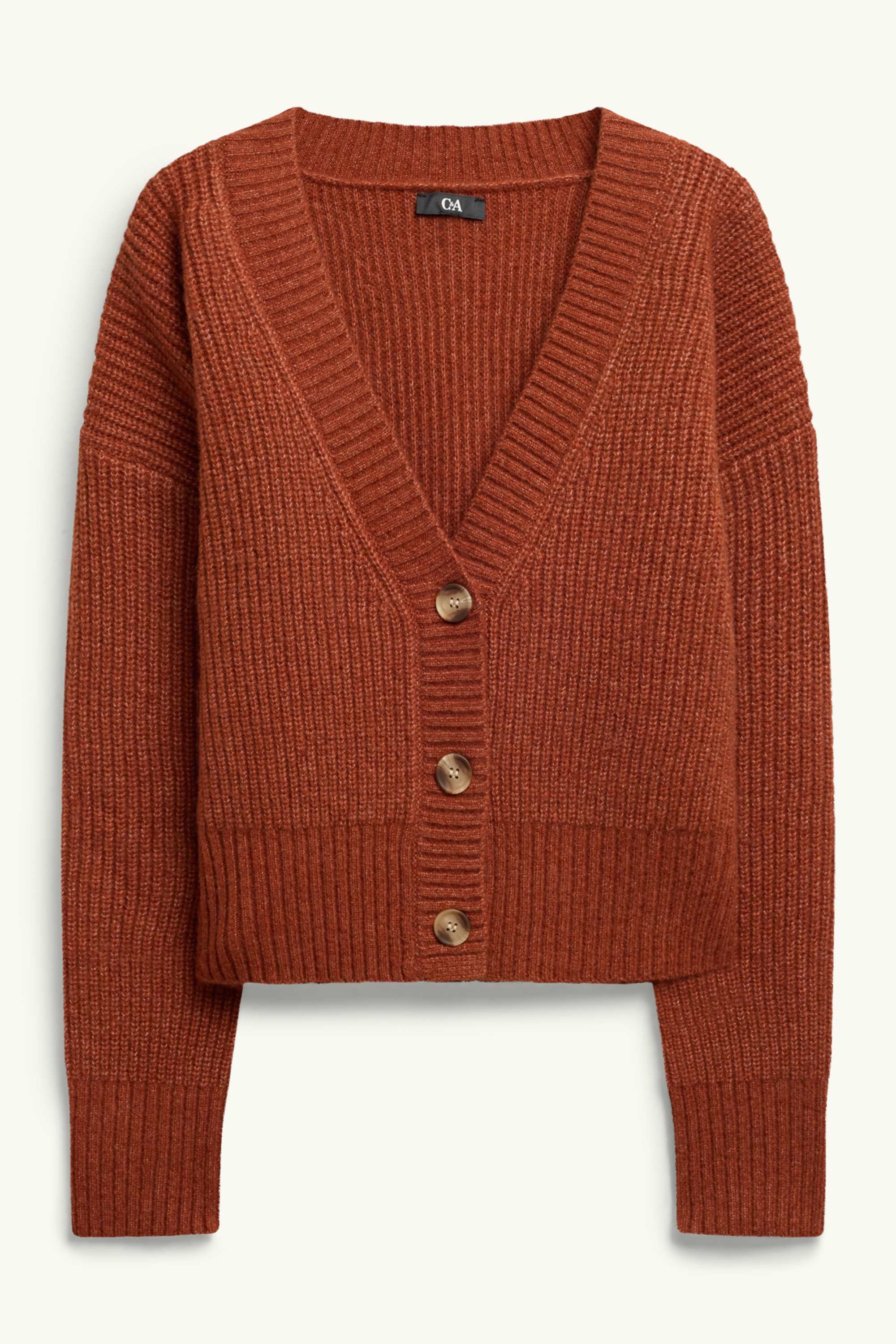Cardigan - ribbed orange