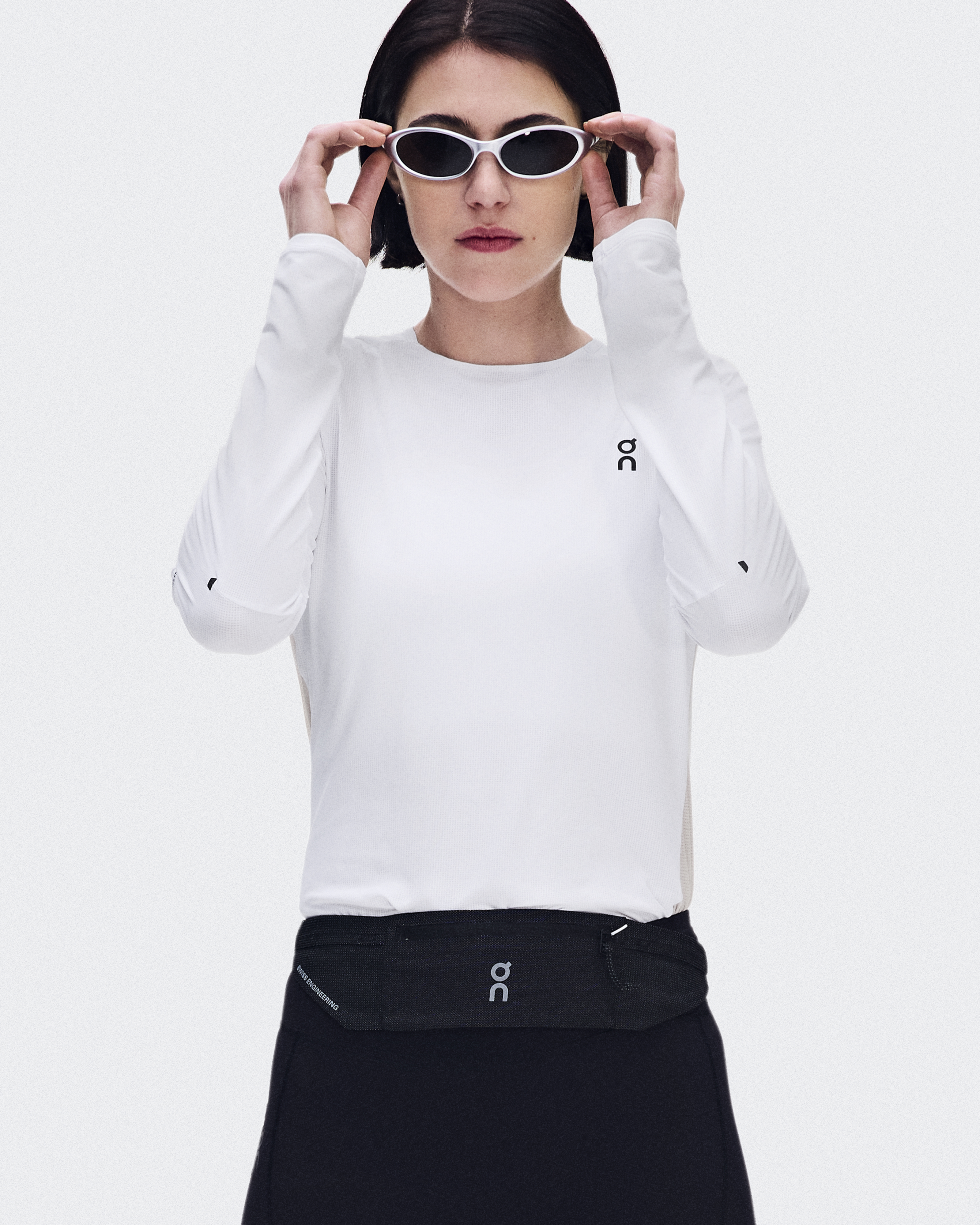 Performance Long-T - White | Silver