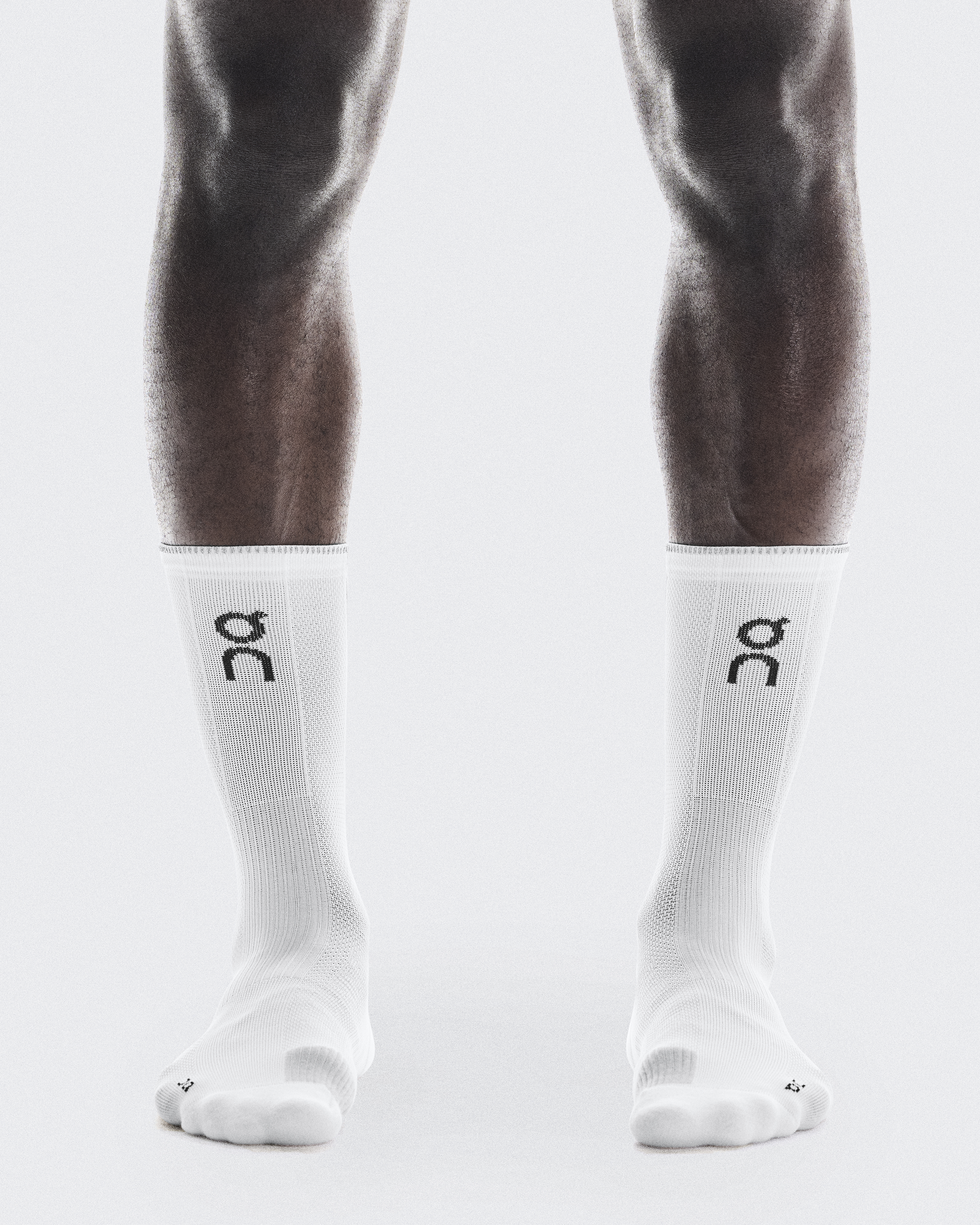 Performance Run Sock High - White | Glacier