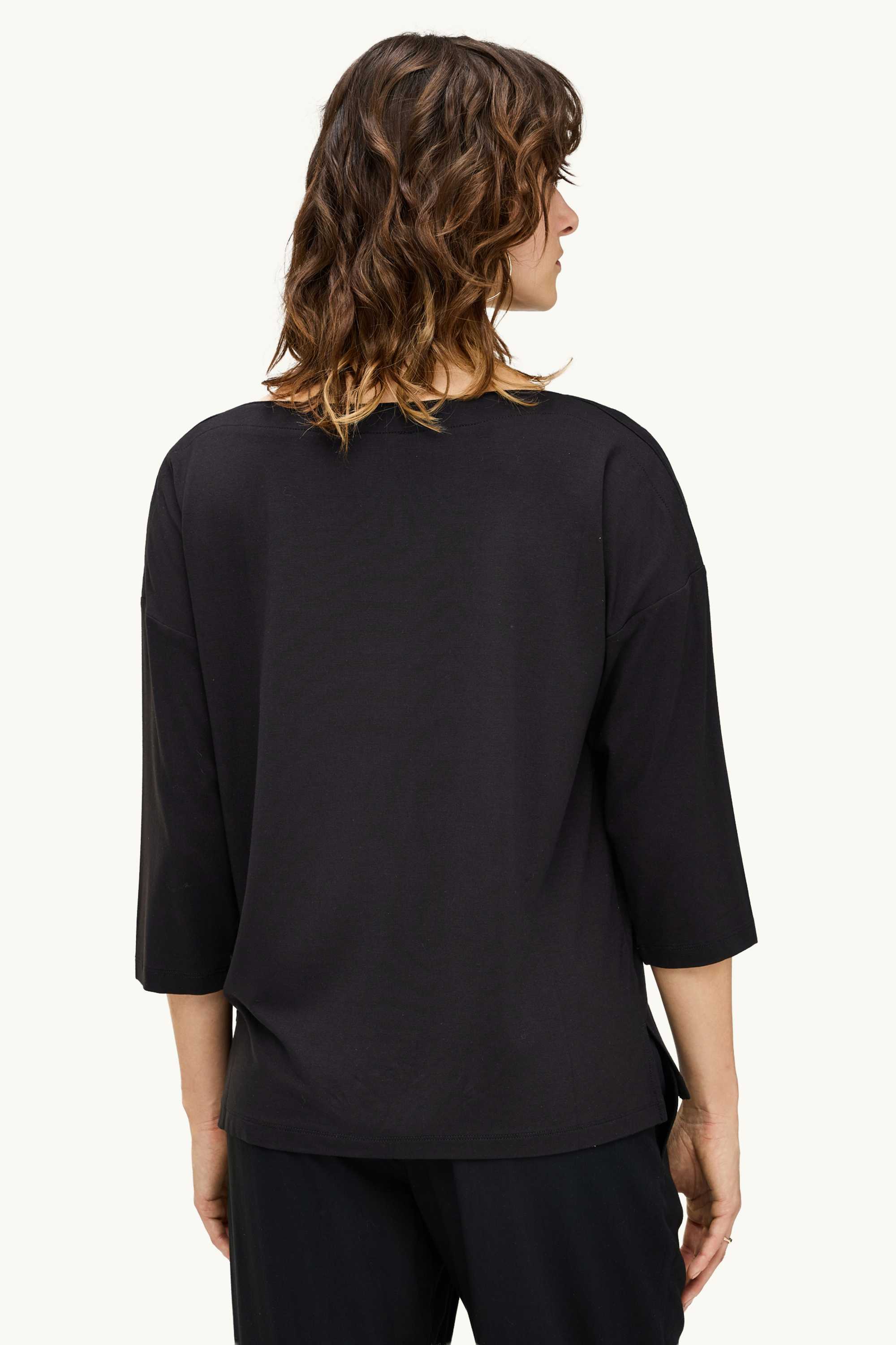 Long sleeve top- regular fit black
