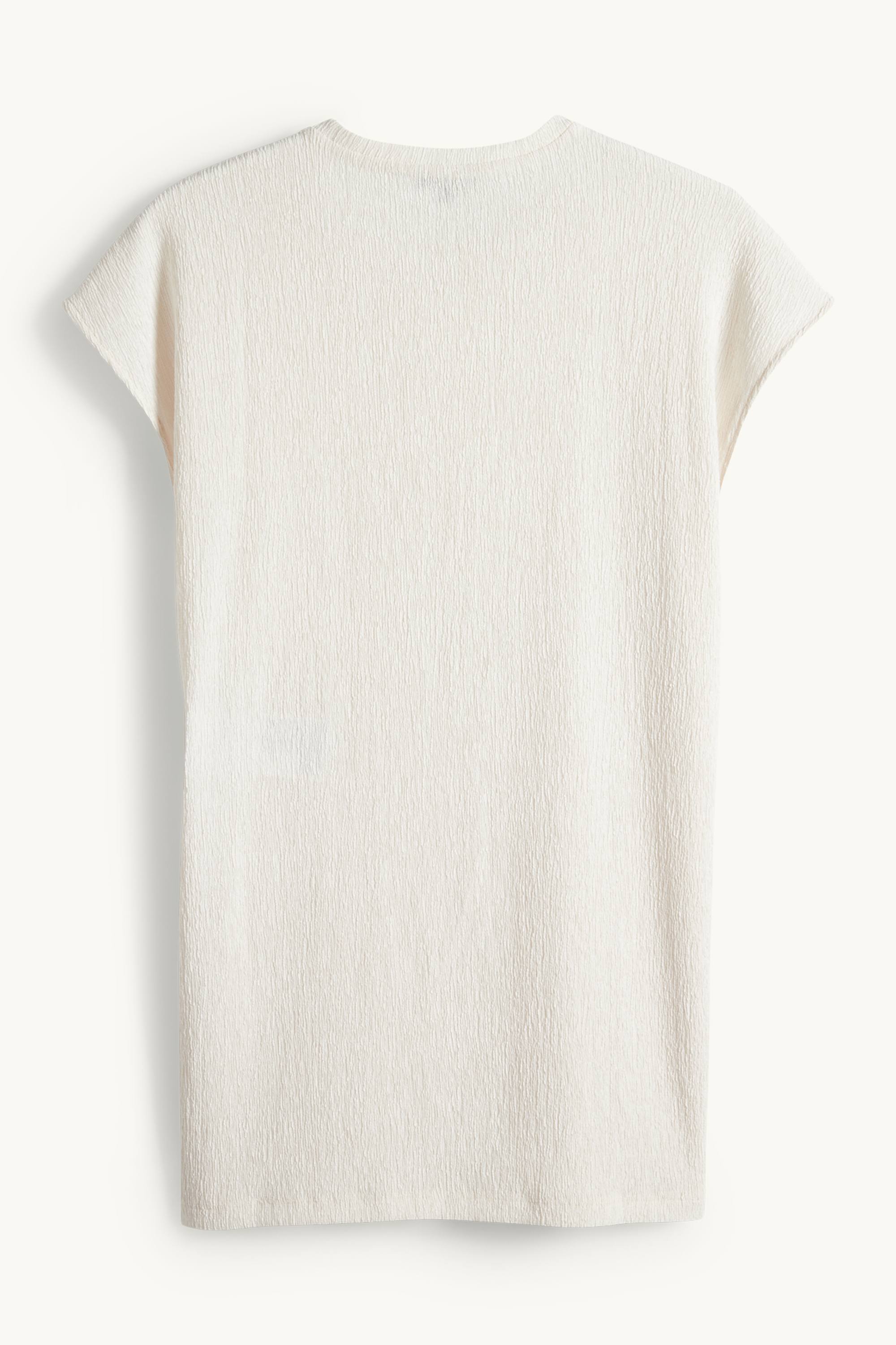 T-shirt - slim fit - textured cremewhite