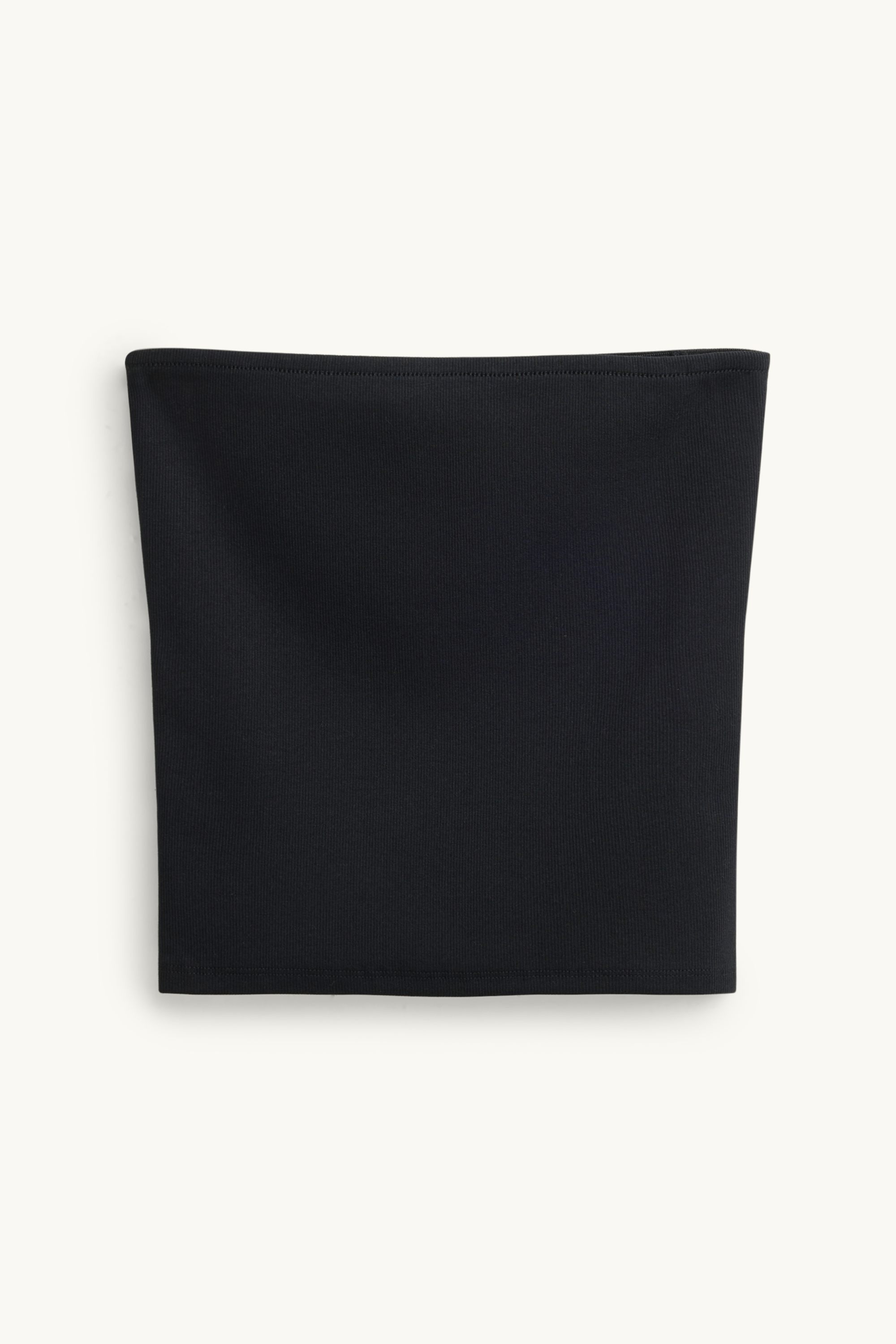 Cropped bandeau top black