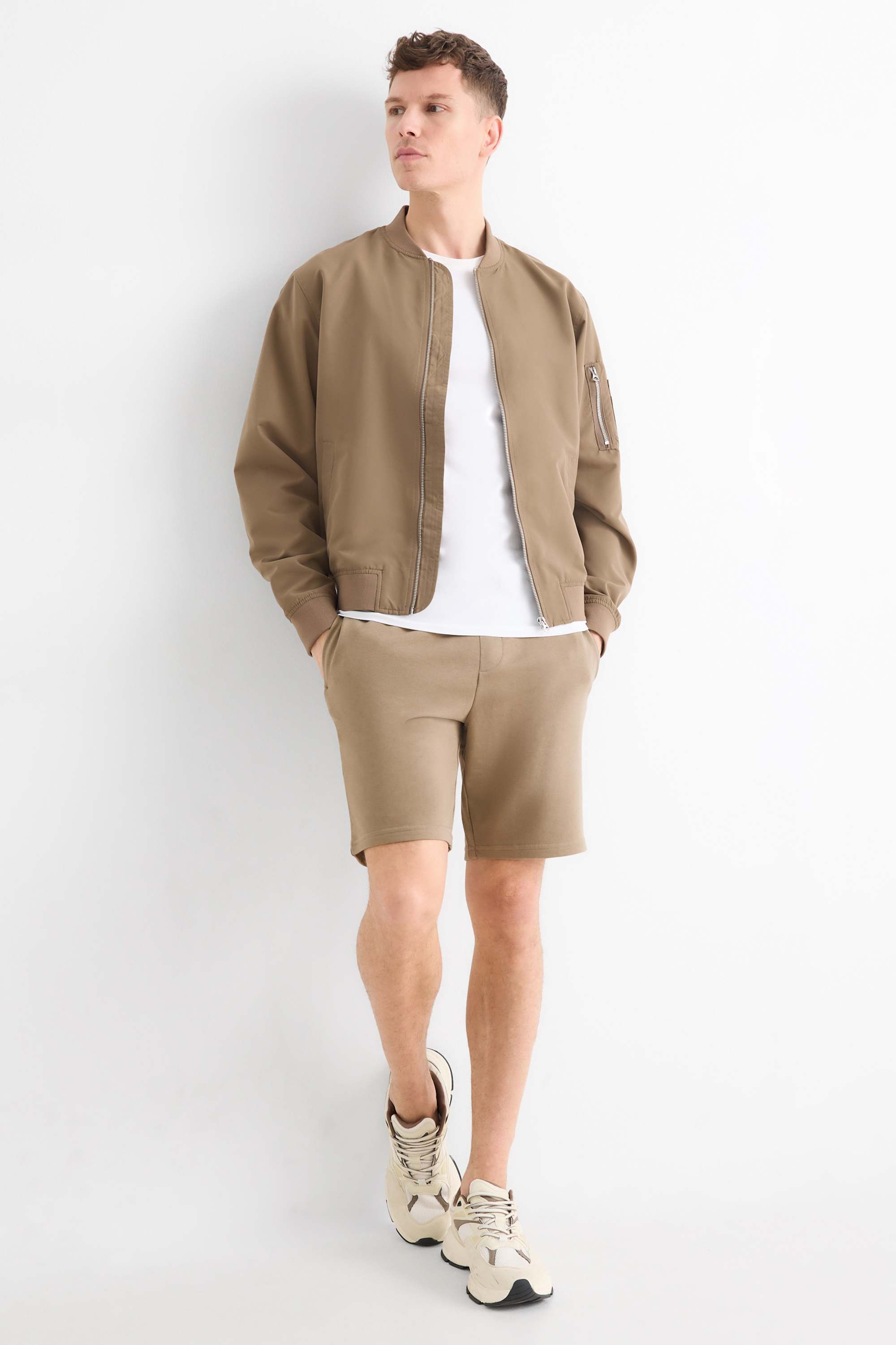 Sweat shorts light brown
