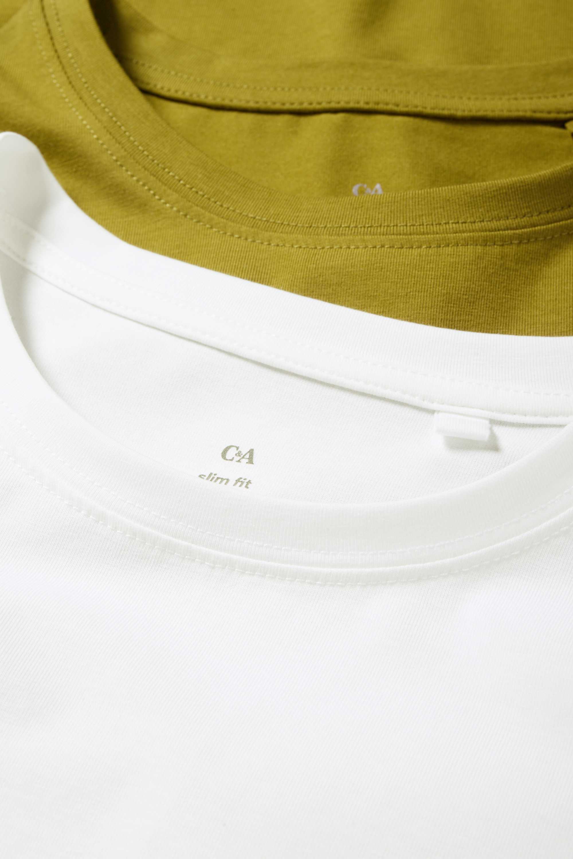 Multipack of 2 - long sleeve top dark green / white