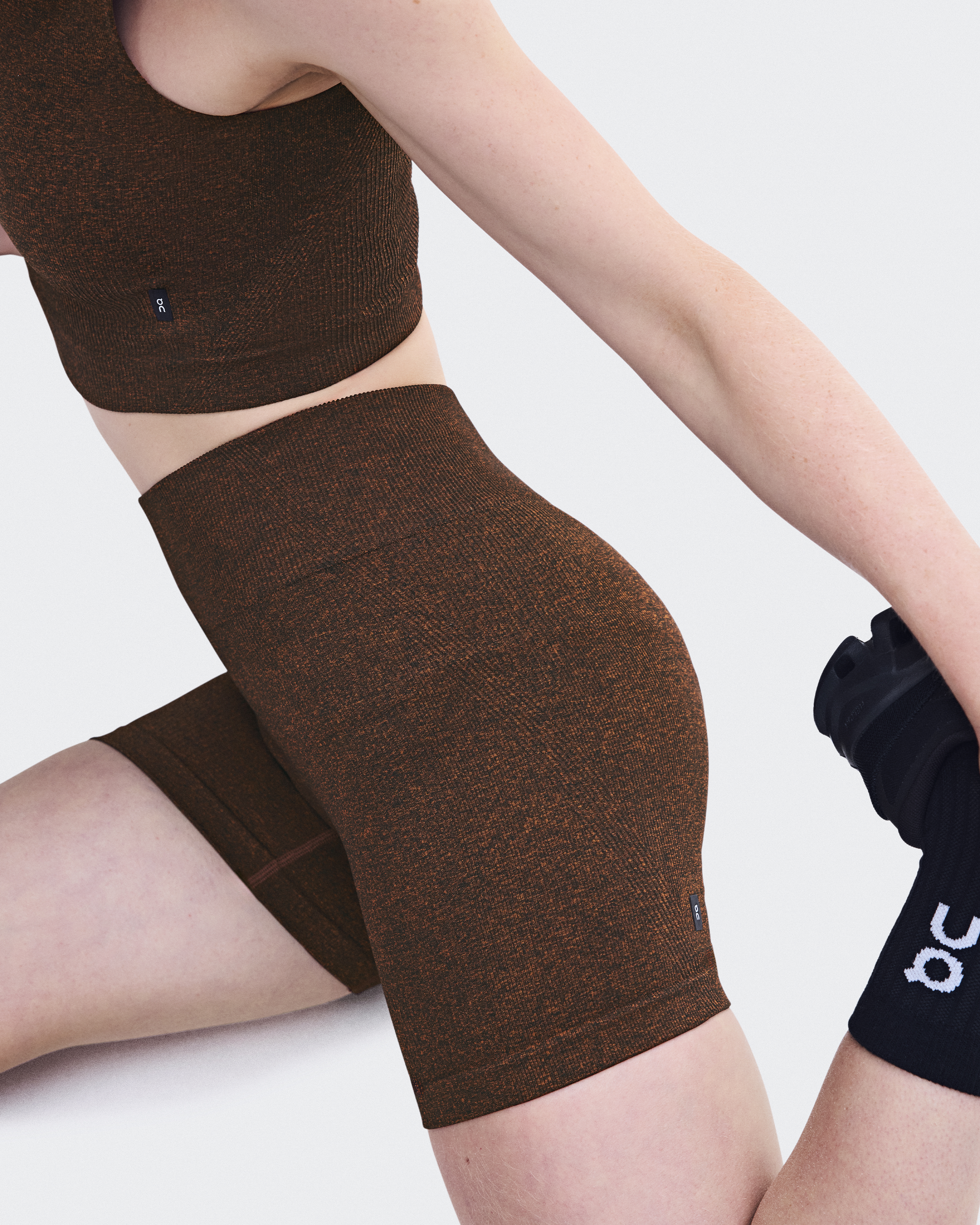 Studio Knit Shorts - Cinnamon Heather