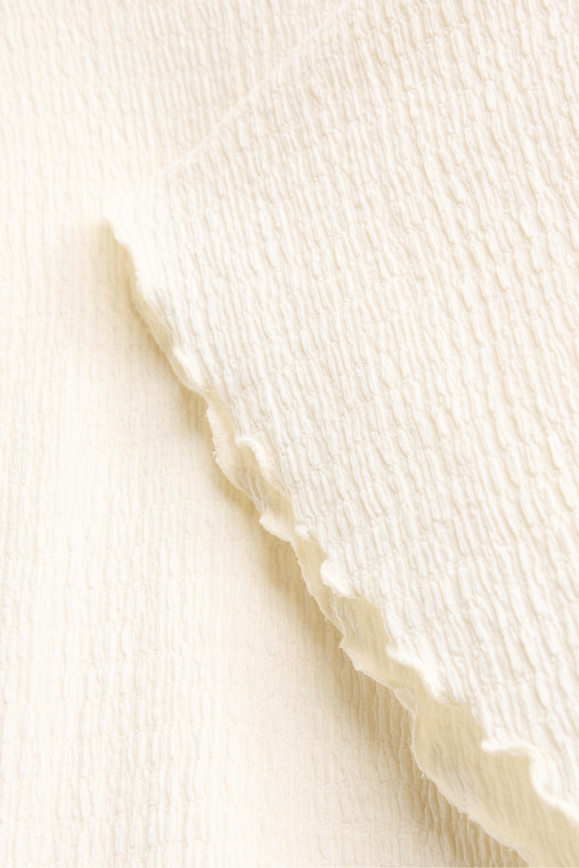 T-shirt - regular fit - smocked creme